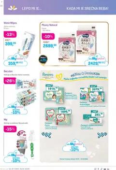 Lilly drogerie katalog - pregled Lilly drogerie kataloga - važi od 01.07.2026 | Strana: 20 | Proizvode: Pampers, Vlažne maramice, Pelene