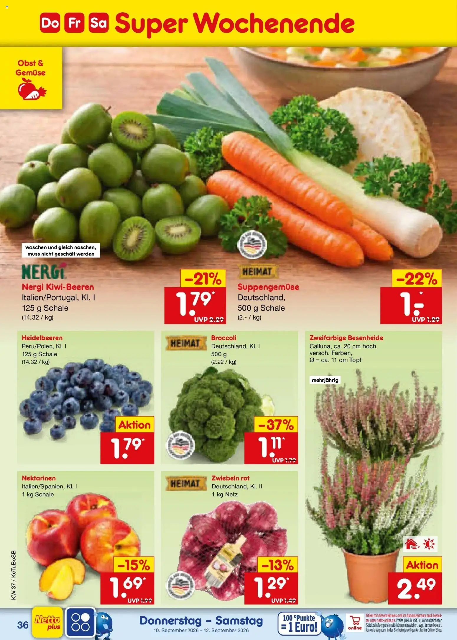 Netto Marken-Discount Prospekt Sindelfingen – gültig ab 07.09.2026 | Seite: 52 | Produkte: Nektarinen, Zwiebeln, Gemüse, Obst