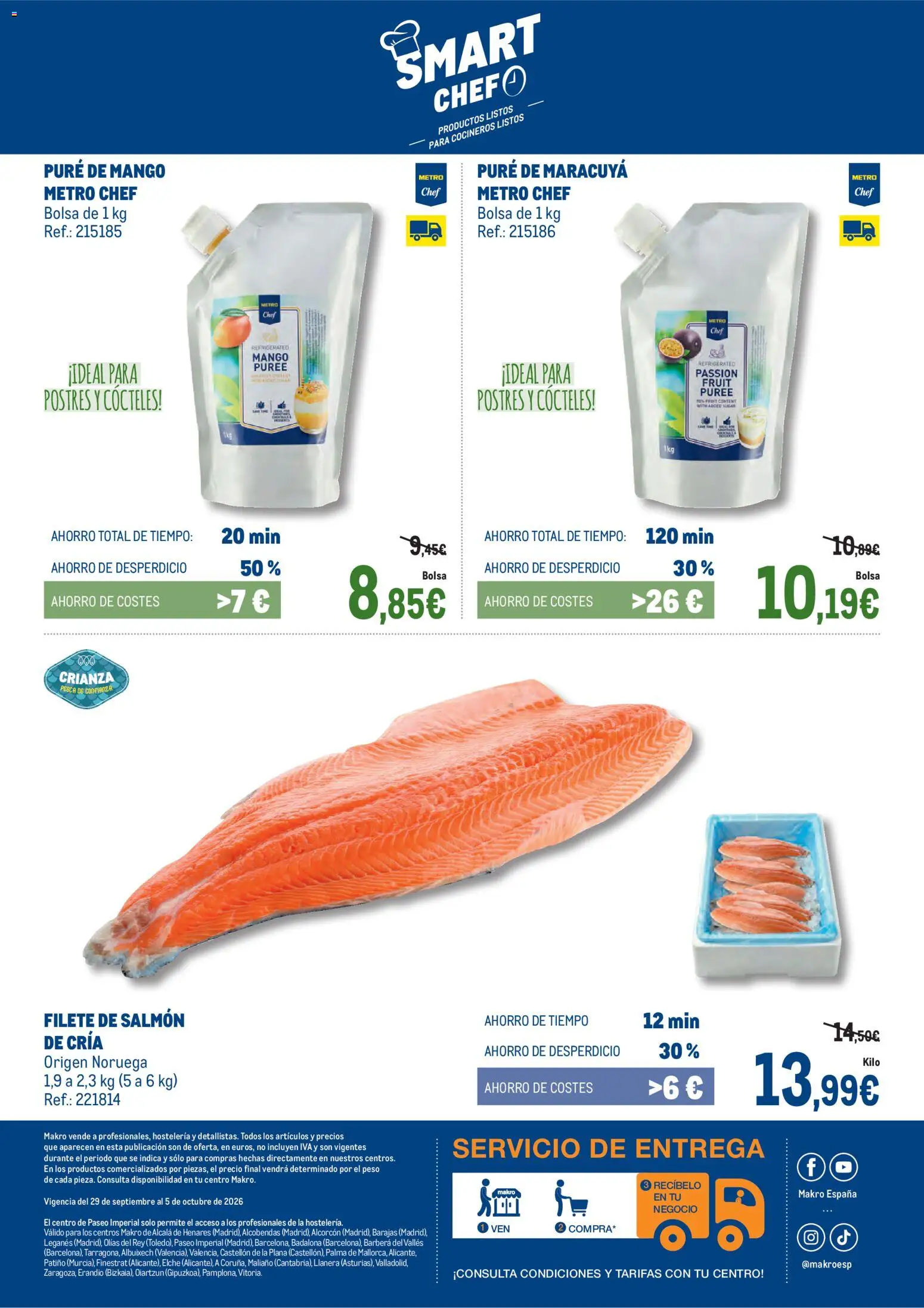 Makro Fresco Península │ válido desde el 29/09/2026 | Página: 6 | Productos: Puré, Cócteles, Filete de salmón, Filete