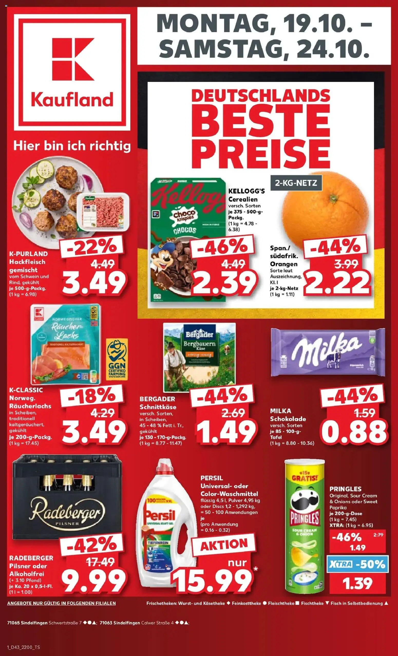 Prospekt Kaufland ab 19.10.2026 » Angebote Online zum Blättern | Seite: 5 | Produkte: Schokolade, Lachs, Wurst, Persil