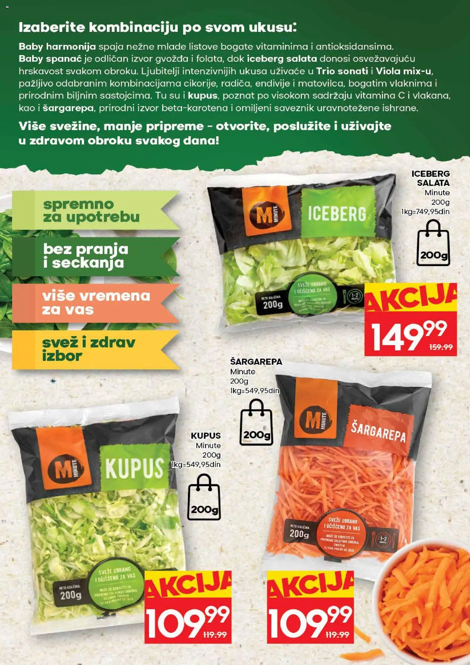 Idea katalog - važi od 17.08.2026 | Strana: 7 | Proizvode: Spanać, Šargarepa, Salata, Kupus