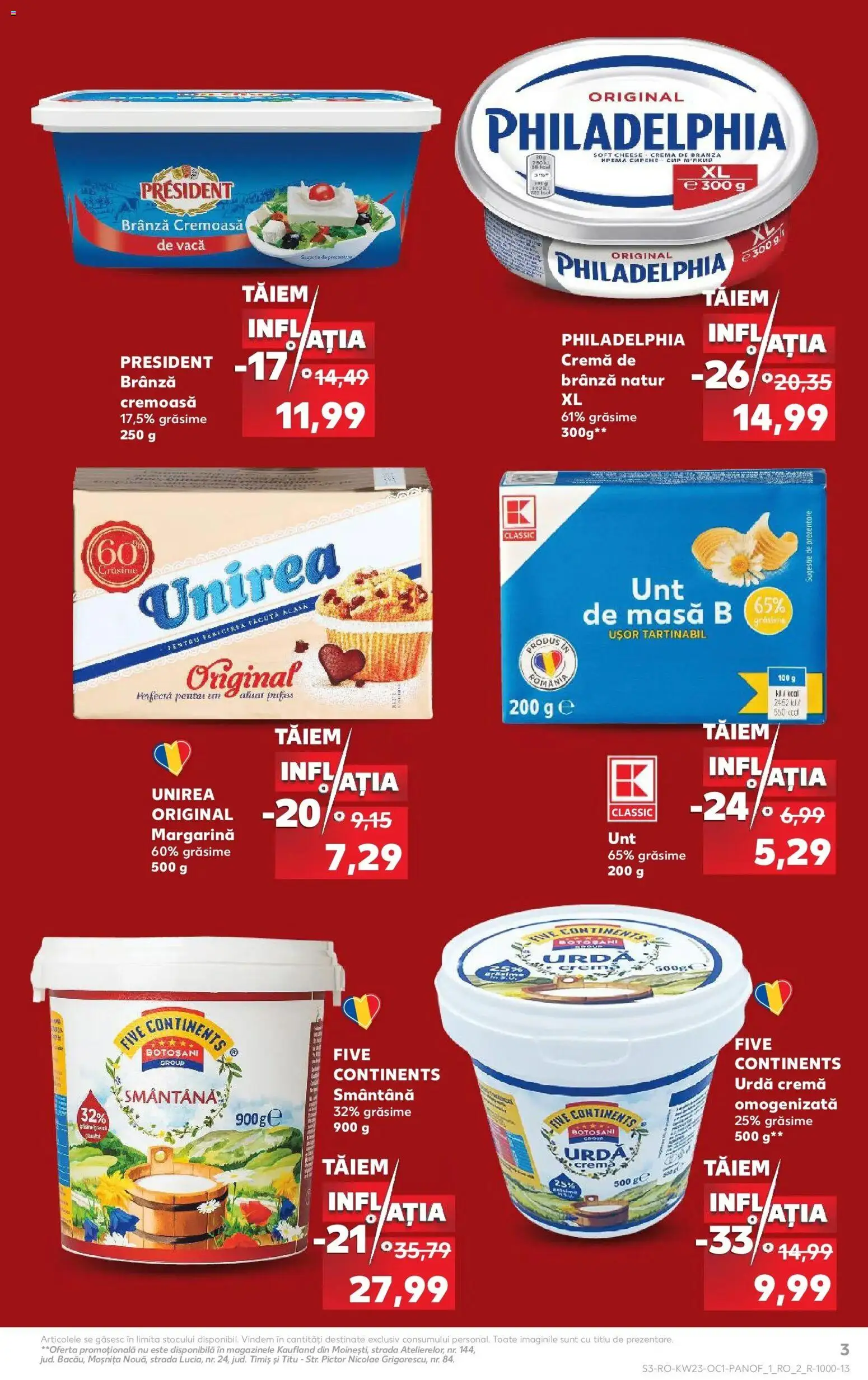 Noul catalog Kaufland – valabil de la 03.06.2026 | Pagină: 3 | Produse: Masă, Unt, Cremă, Cremă de brânză
