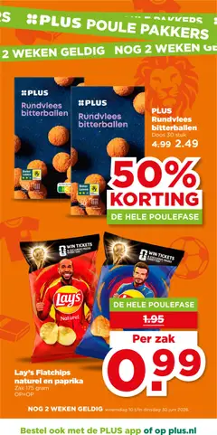 Plus folder week 25 - Voorbeeld van een folder van Plus, geldig van 17.06.2026 | Pagina: 43 | Producten: Chips, Zak, Kész piskótalap, Rundvlees
