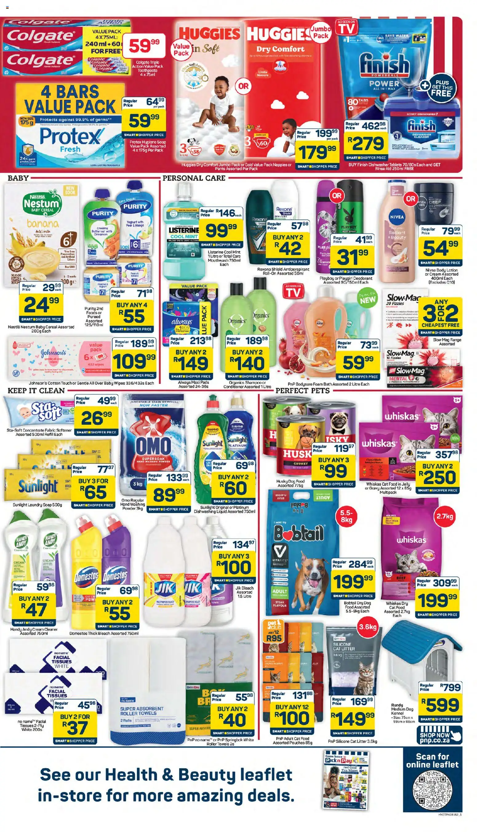 New Pick n Pay catalogue – valid from 25.05.2026 | Page: 5 | Products: Bleach, Silicone, Cat food, Cat litter