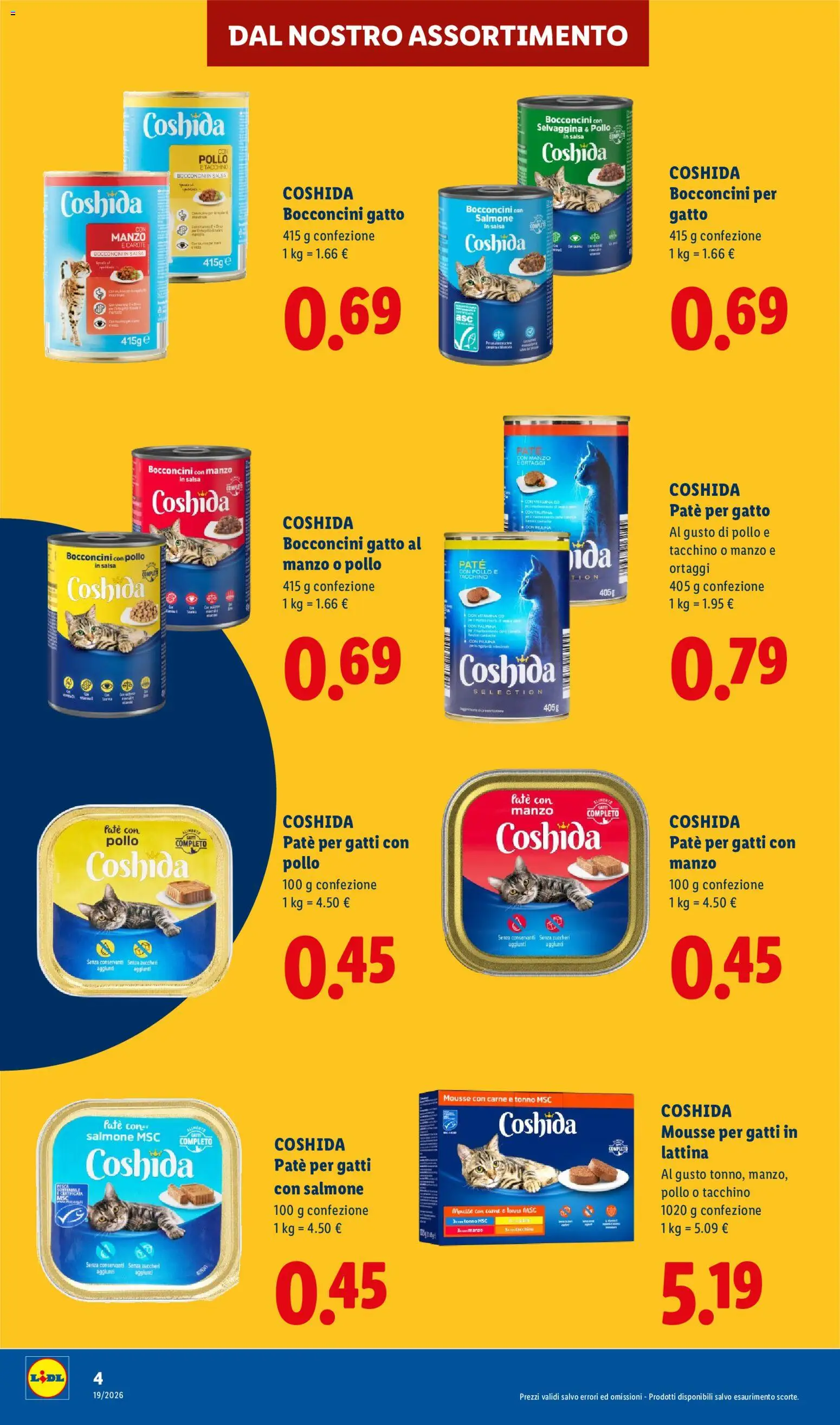 Volantino Lidl del 23/07/2026 | Pagina: 4 | Prodotti: Paté, Pollo, Salsa, Tacchino