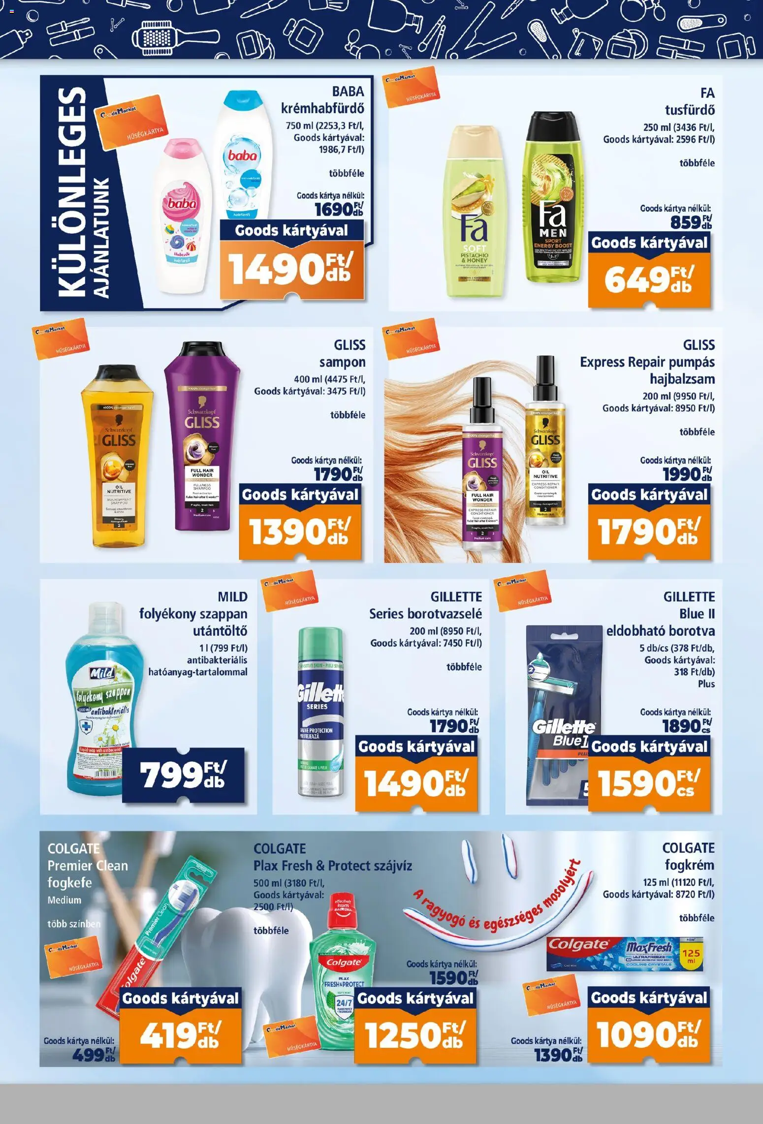Goods Market akciós ujság - amely érvényes a következő dátumtól: 2026.10.08. | Oldal: 4 | Termékek: Colgate, Utántöltő, Fogkrém, Fogkefe