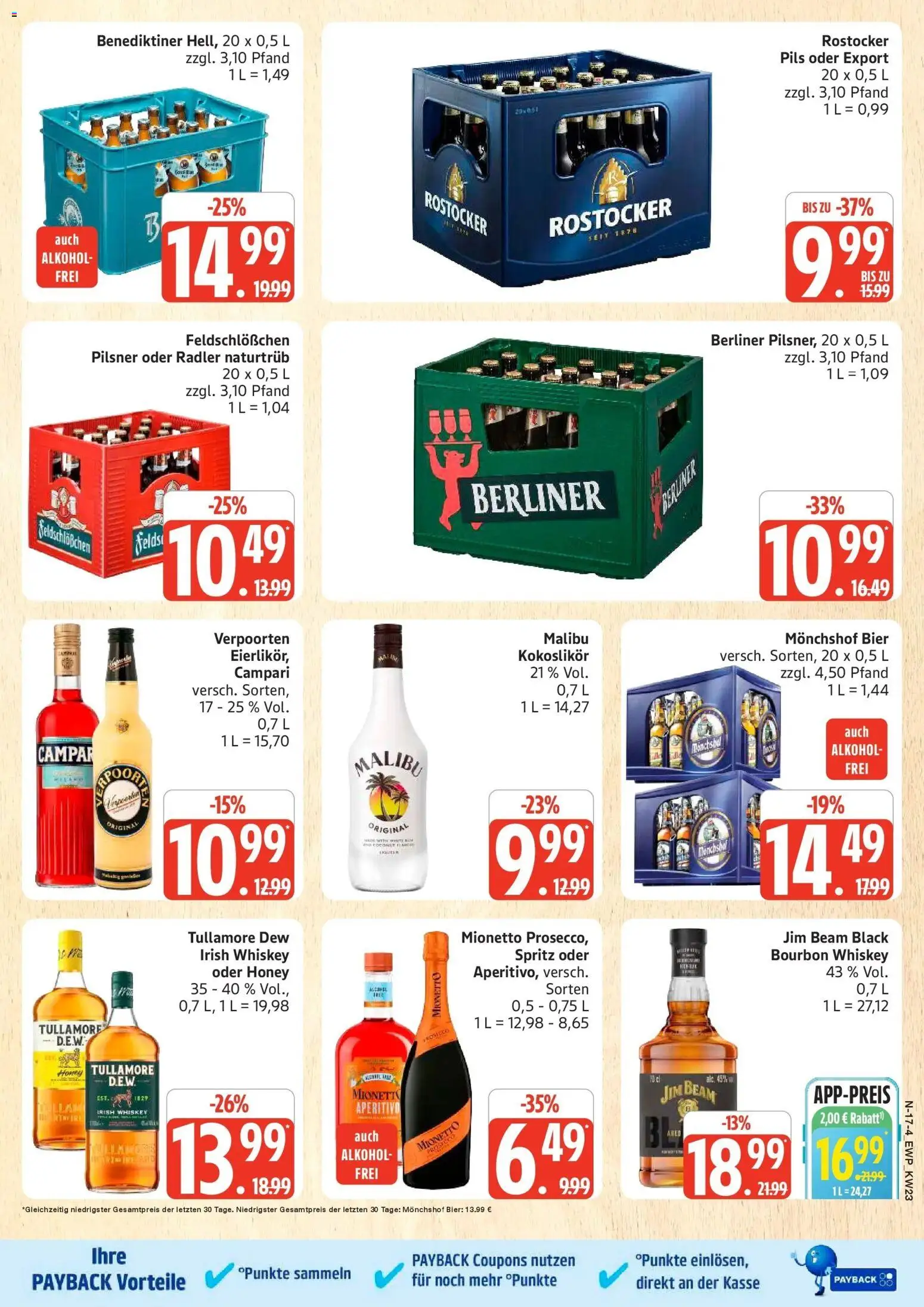 Edeka prospekt Rostock – gültig ab 01.06.2026 | Seite: 17 | Produkte: Berliner, Campari, Bourbon, Berliner pilsner