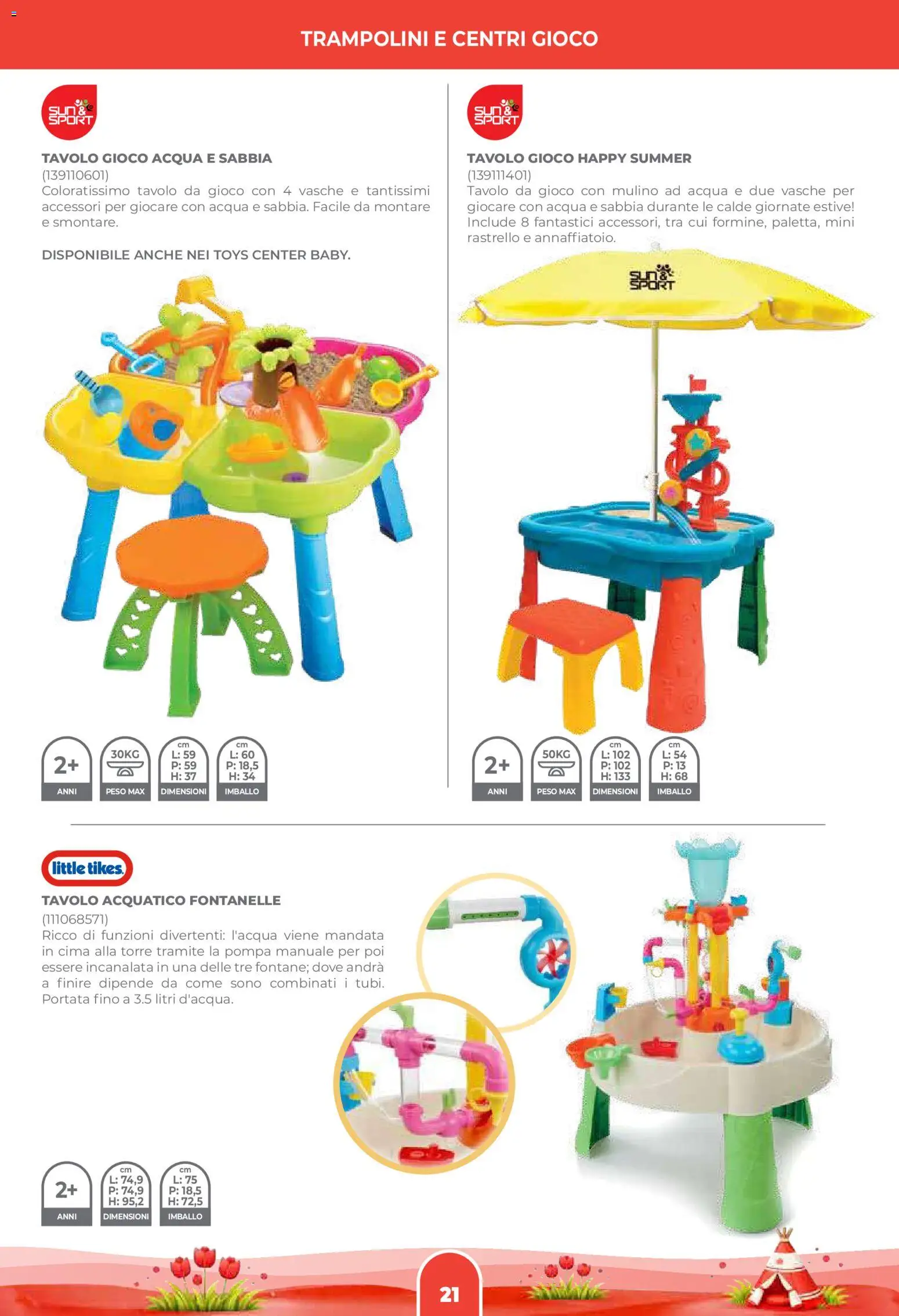 Volantino Toys Center del 02.04.2026 | Pagina: 23 | Prodotti: Acqua, Rastrello, Gioco, Tavolo