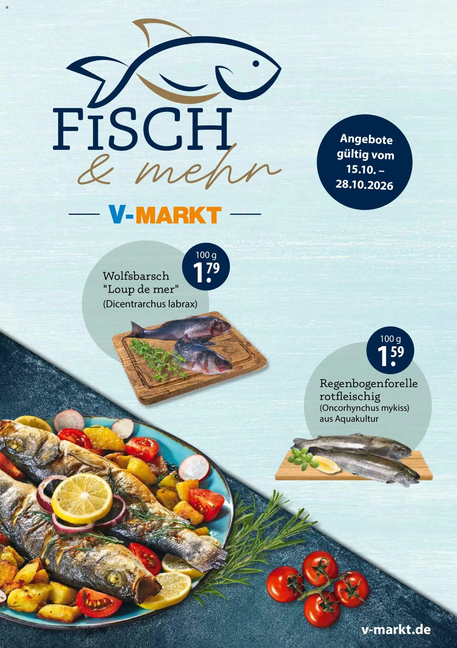 V-Markt Fischangebote München – gültig ab 15.10.2026 | Seite: 1 | Produkte: Fisch