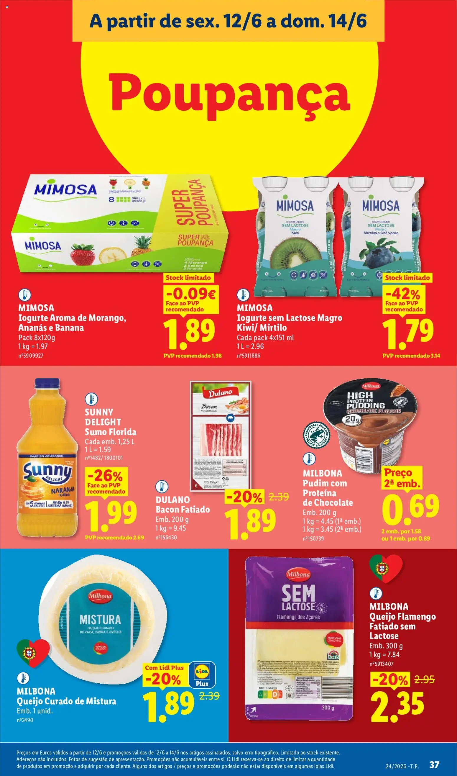 Lidl folheto │ válido de 08.06.2026 | Página: 37 | Produtos: Bacon, Pudim, Chocolate, Kiwi