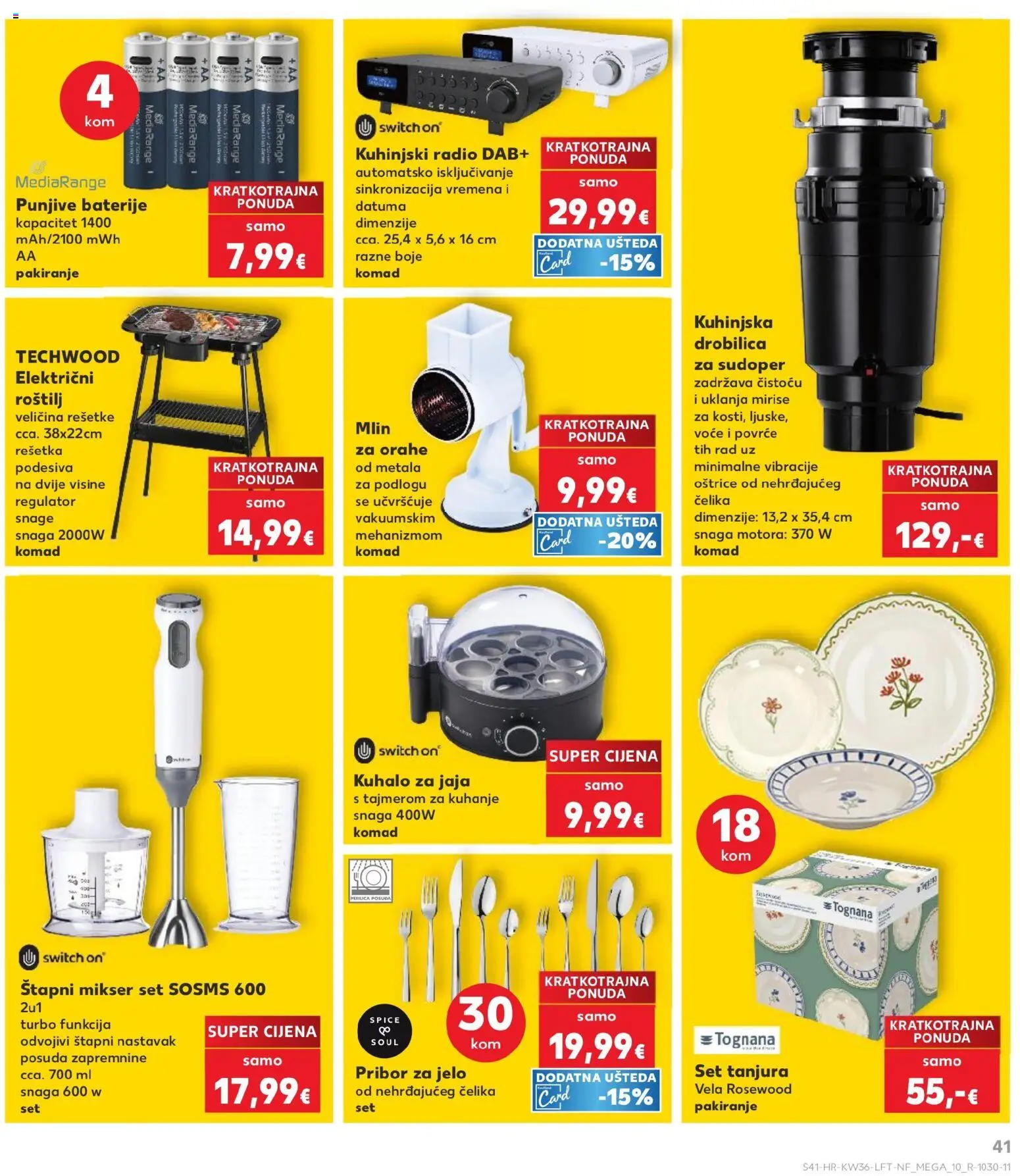 Kaufland katalog | vrijedi od 02.09.2026 | Stranica: 41 | Proizvodi: Set tanjura, Štapni mikser, Jaja, Voće