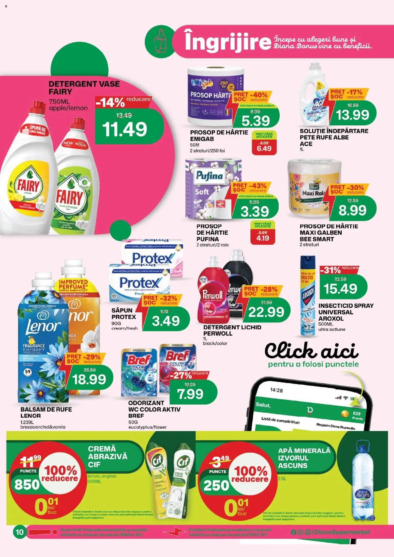 Noul catalog Diana – valabil de la 16.09.2026 | Pagină: 11 | Produse: Premium, Apa minerala, Balsam, Apă