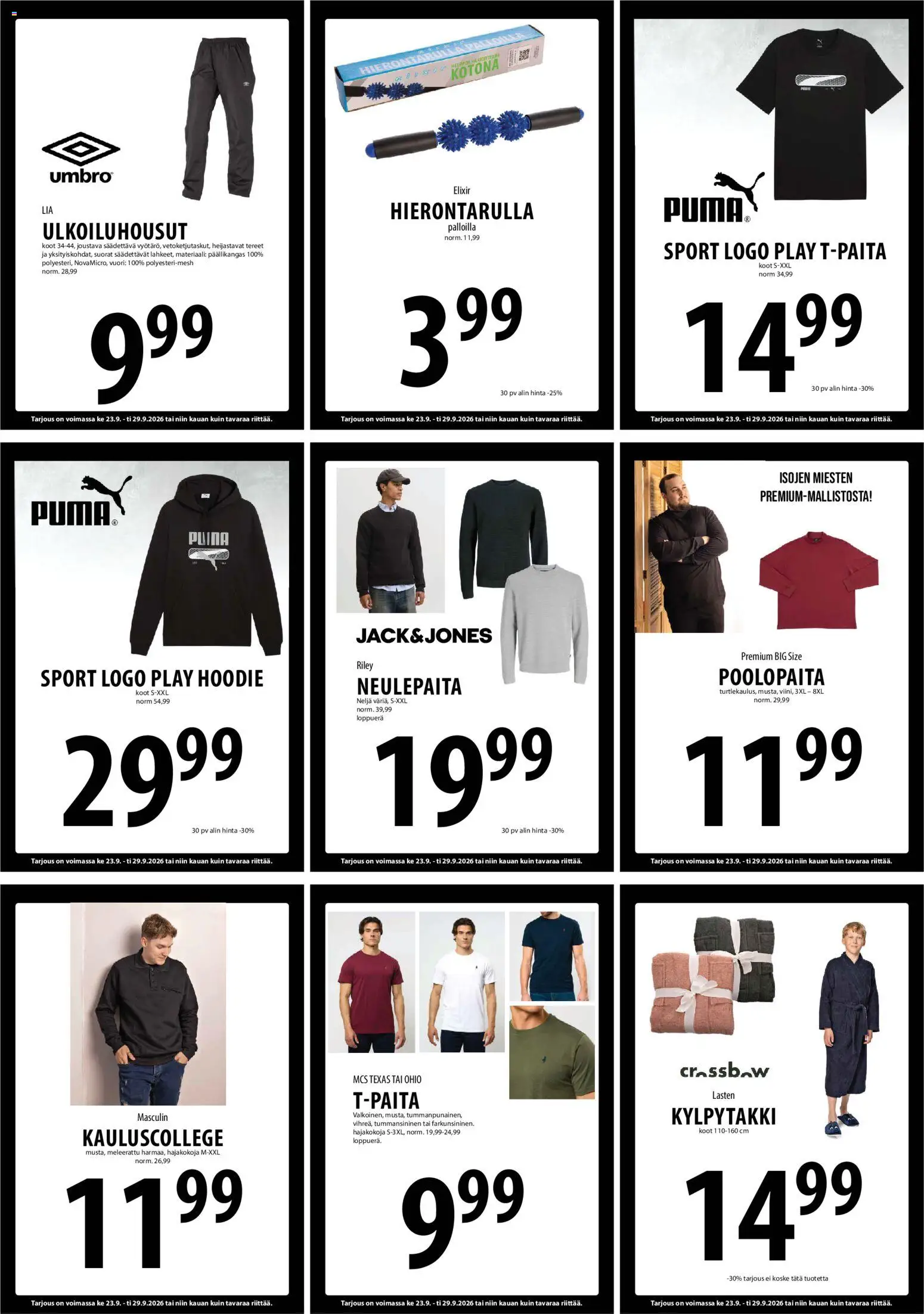 Tuuri tarjoukset – voimassa 23/09/2026 alkaen | Sivu: 19 | Tuotteet: Kylpytakki