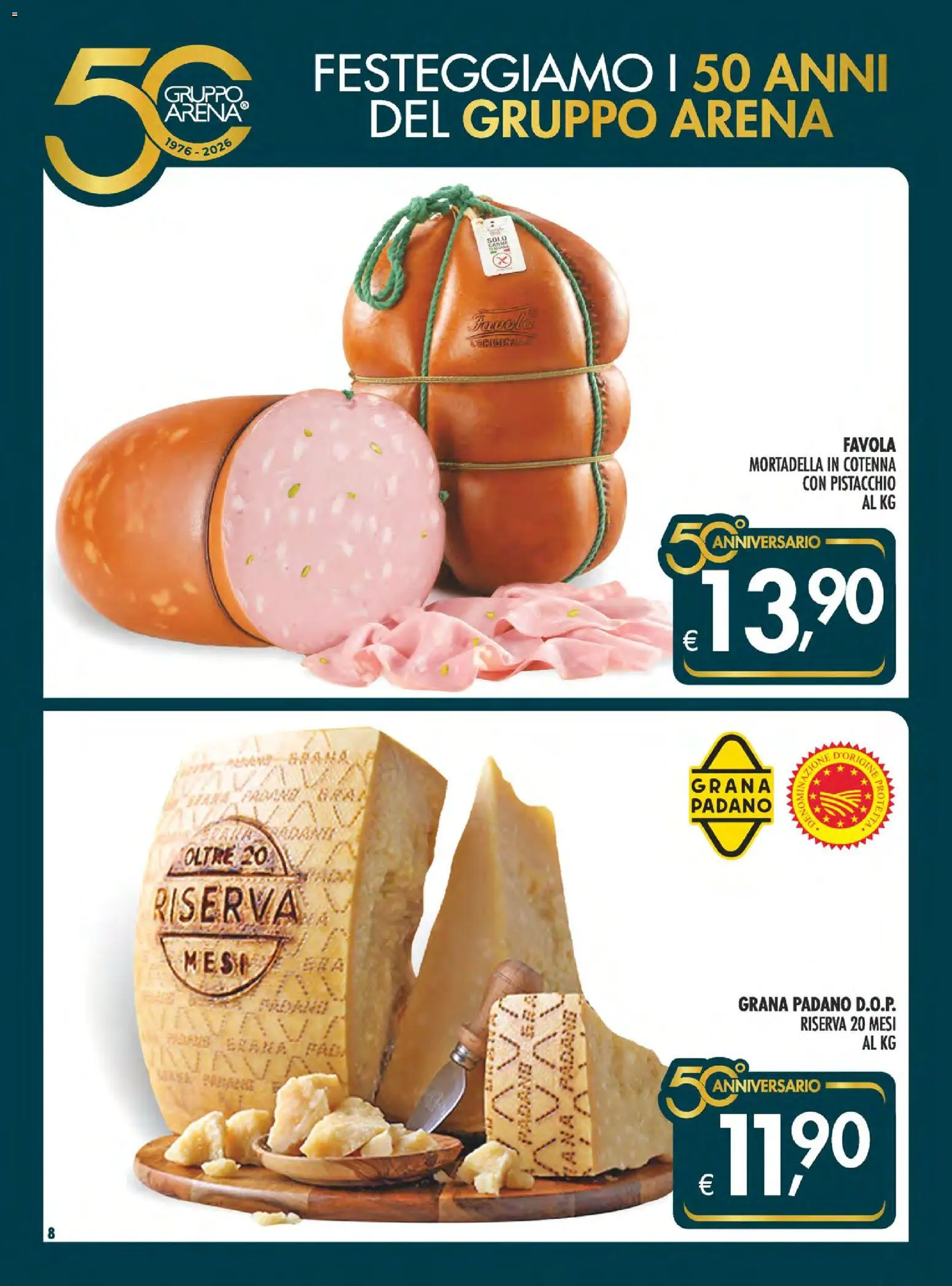 Volantino SuperConveniente del 07.05.2026 | Pagina: 8 | Prodotti: Mortadella, Grana Padano