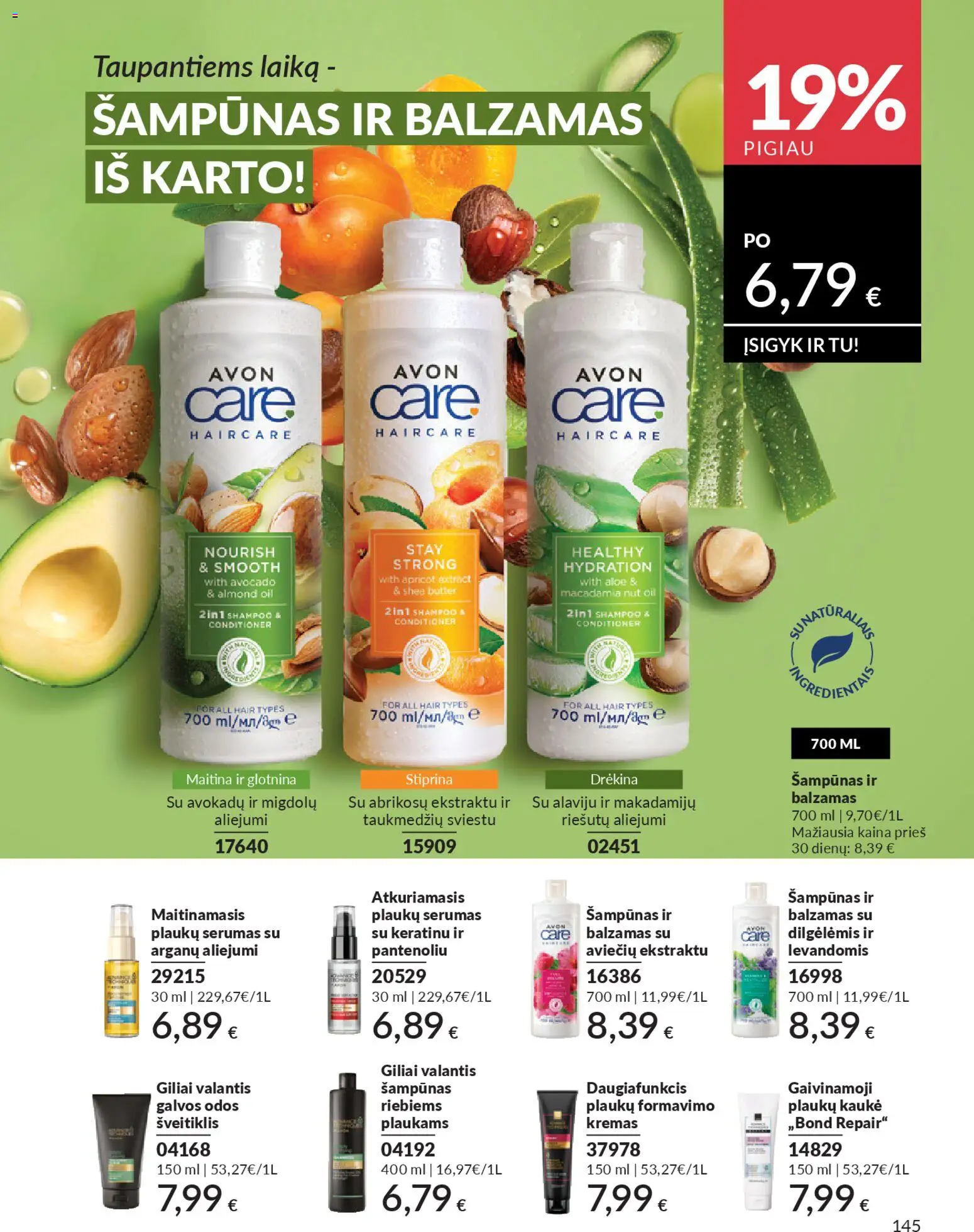AVON akcijos nuo 2026.04.01 | Puslapis: 145 | Prekių: Šampūnas, Kremas, Kaukė, Šveitiklis