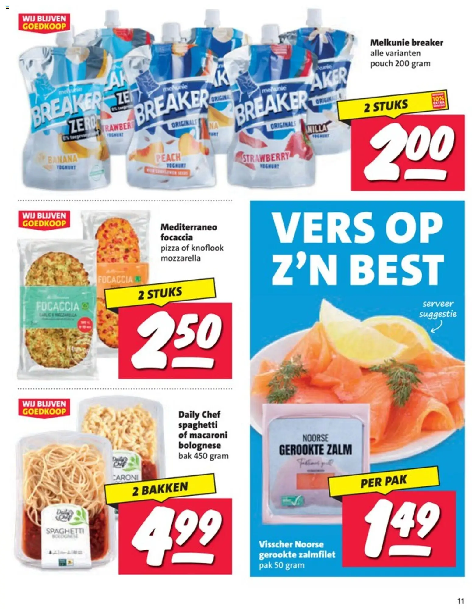 {H1} | Pagina: 11 | Producten: Yoghurt, Zalm, Macaroni, Knoflook