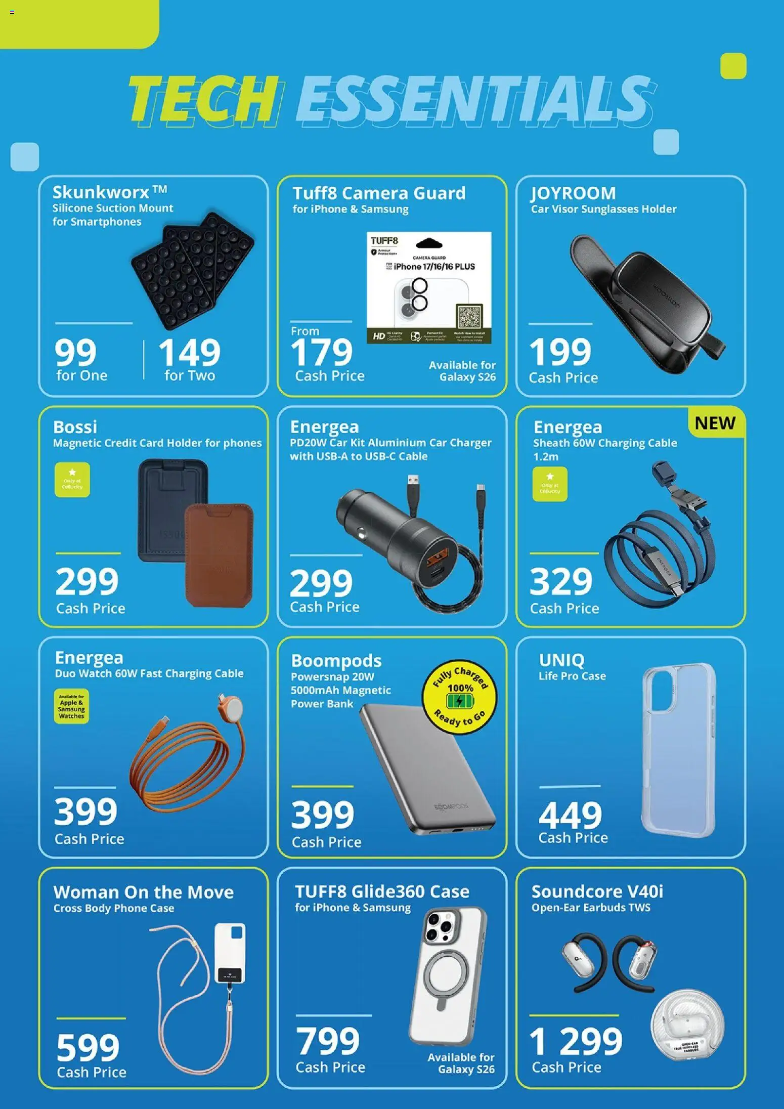 New Cellucity catalogue – valid from 07/07/2026 | Page: 22 | Products: Car charger, Watch, Earbuds, Camera