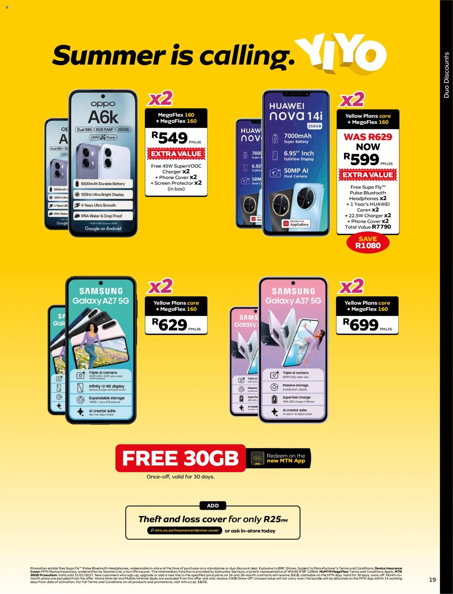 New MTN catalogue – valid from 07/10/2026 | Page: 19 | Products: Phone, Box, Charger, Water
