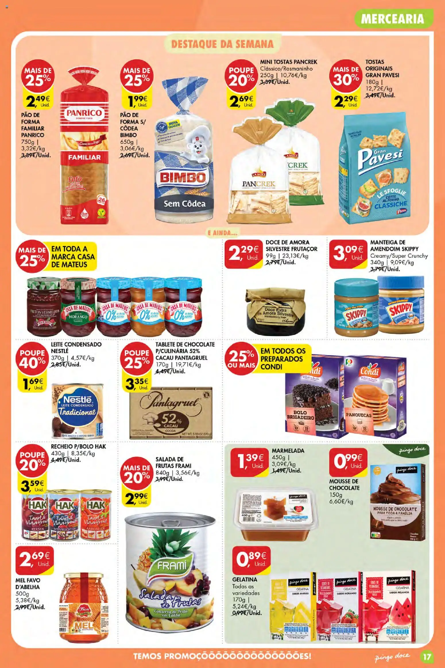 Pingo Doce Poupe Esta Semana Açores │ válido de 27/08/2026 | Página: 17 | Produtos: Mercearia, Bolo, Leite condensado, Salada