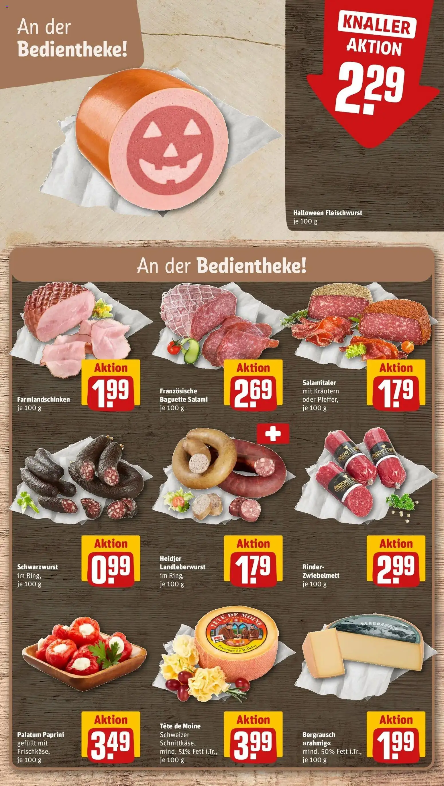 REWE Prospekt ab 26.10.2026 zum Blättern » Angebote | Seite: 9 | Produkte: Baguette, Salami