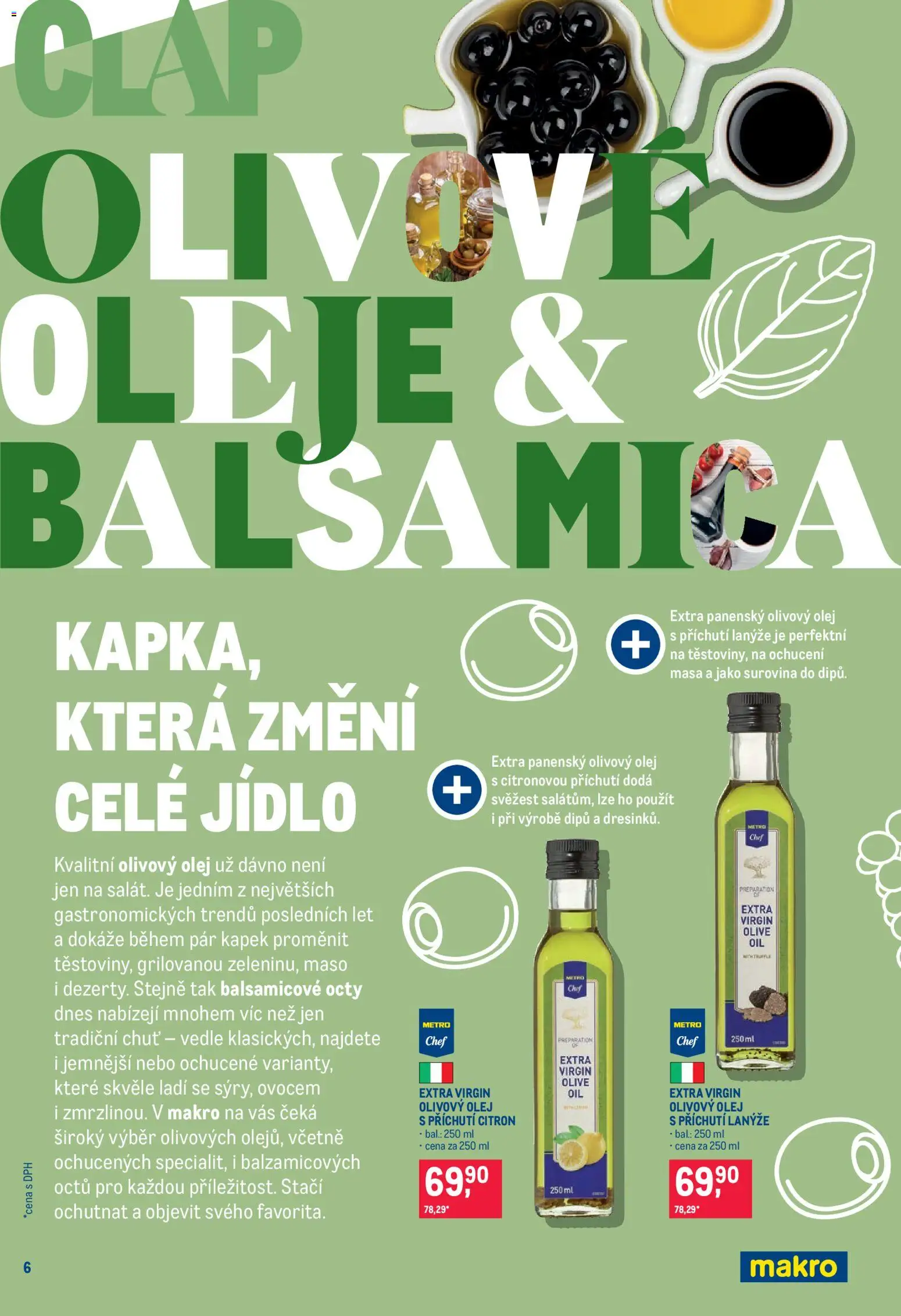 Makro leták - Pro milovníky jídla od 12.08.2026 | Strana: 6 | Produkty: Olivový olej, Olej, Extra panenský olivový olej, Maso