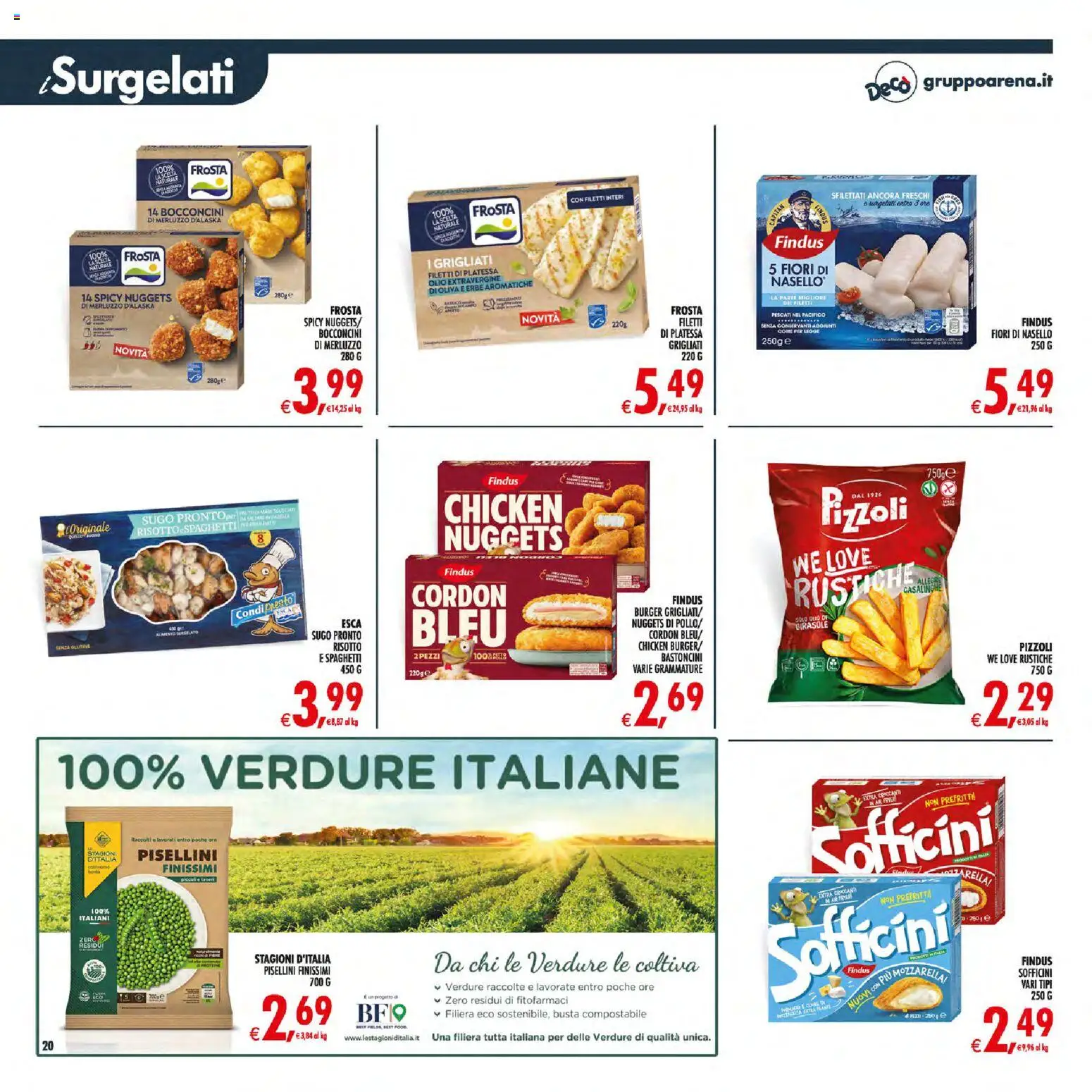 Volantino Decò del 30/06/2026 | Pagina: 20 | Prodotti: Merluzzo, Nuggets, Sugo, Nasello