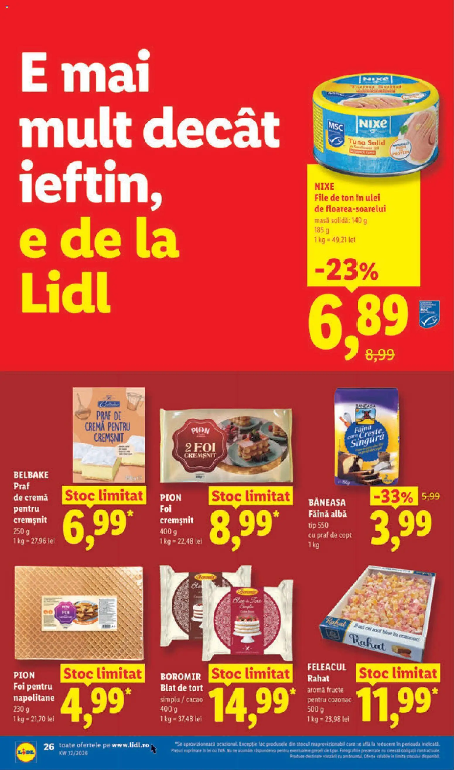 Noul catalog Lidl – valabil de la 16.03.2026 | Pagină: 26 | Produse: Masă, Cremă, Ulei, Fructe