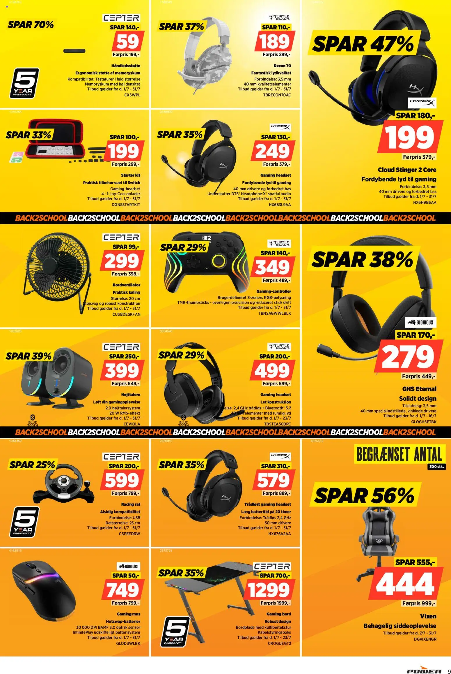 Power tilbudsavis – gyldig fra 10/07/2026 | Side: 9 | Produkter: Mel, Mus, Gaming mus, Lyd