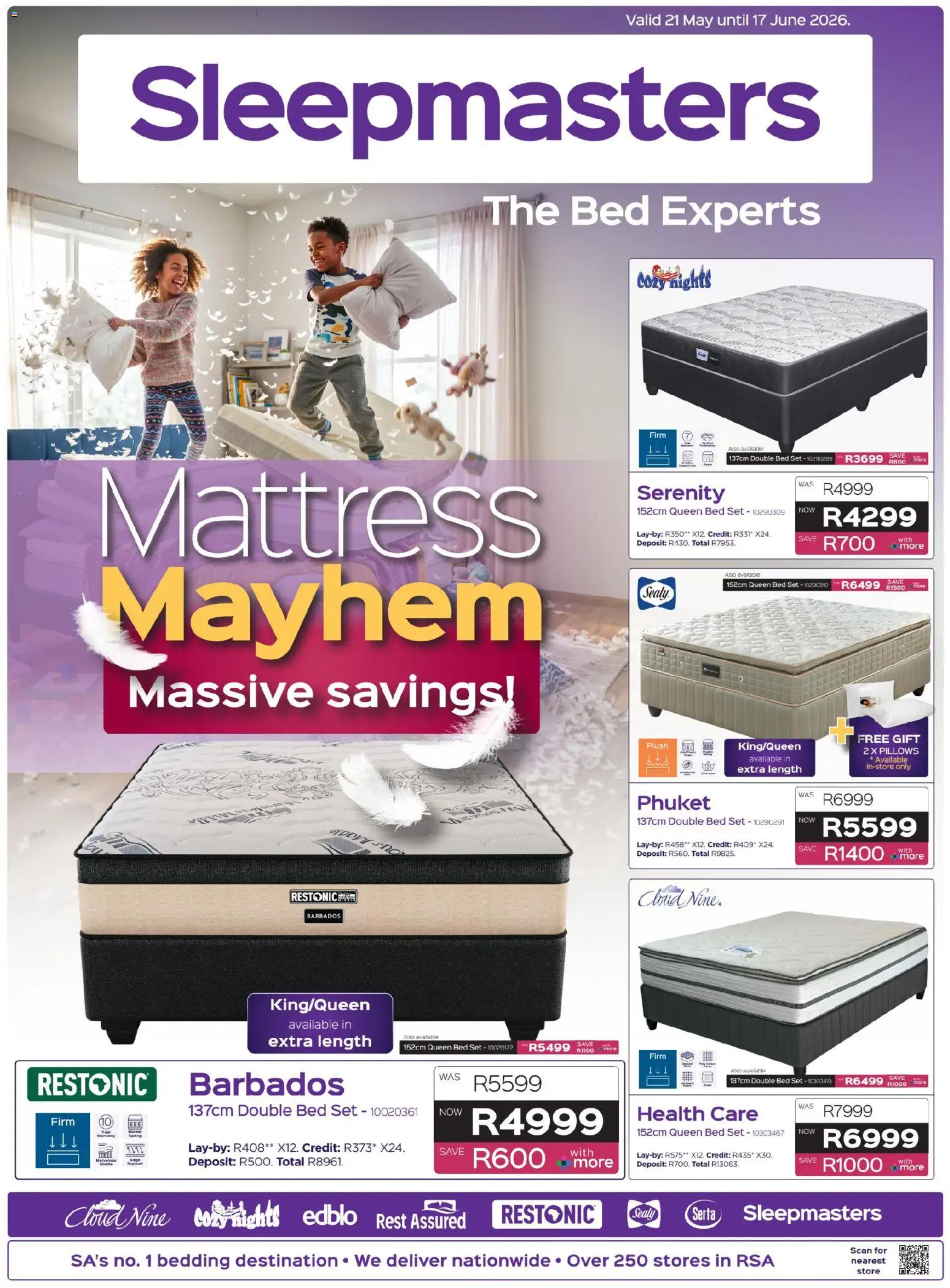 New Sleepmasters catalogue – valid from 21.05.2026 | Page: 1 | Products: Double bed, Queen bed, Bed, Mattress