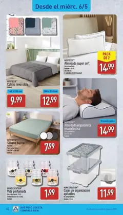Vista previa NOVITESSE® Almohada super soft, Con cremallera. Lavable a 30 °C. 40 x 80 cm. 2 unidades (7,50 €/unidad) válido desde el 04.05.2026 | Página: 14