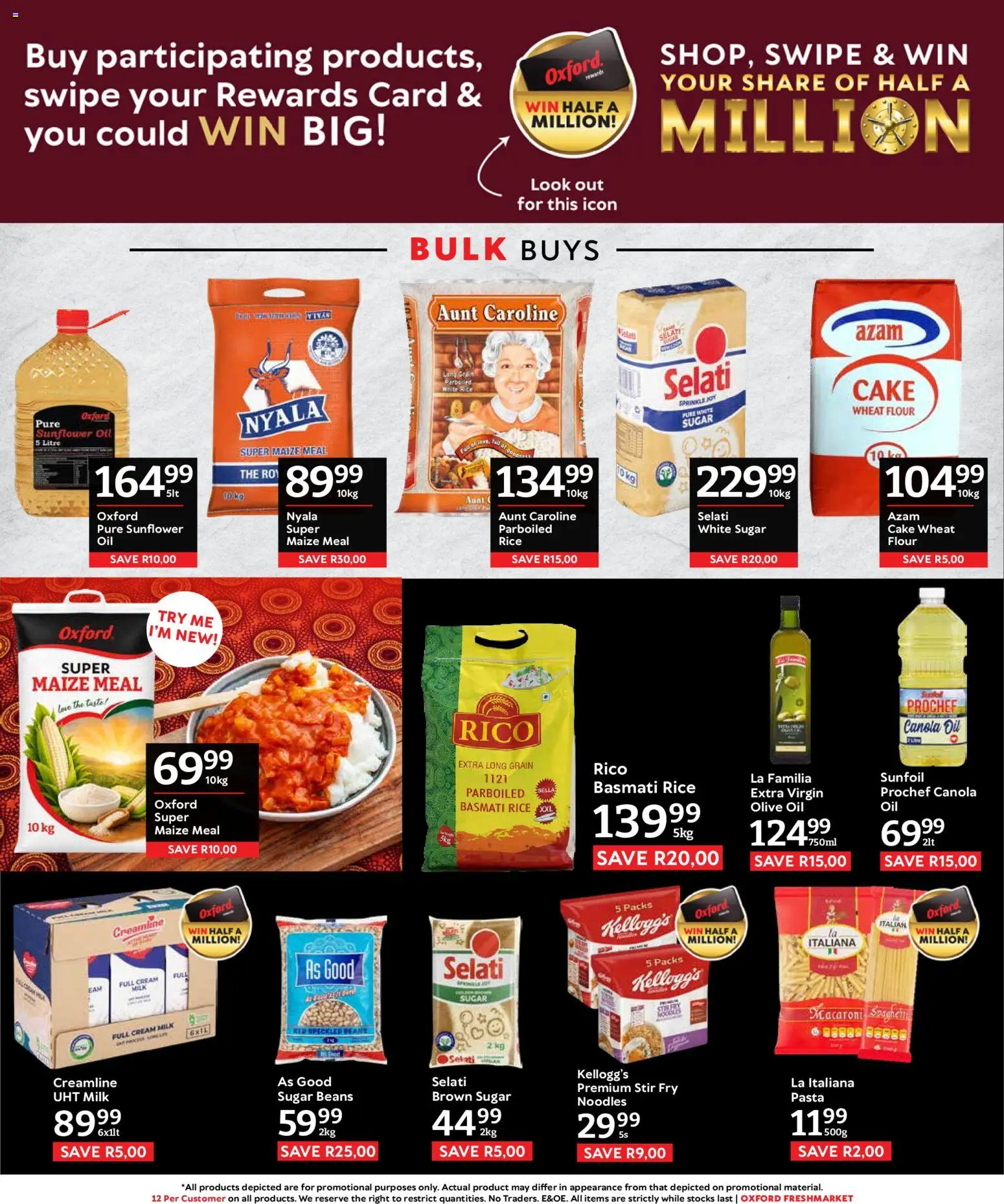 New Oxford Freshmarket catalogue – valid from 14/10/2026 | Page: 5 | Products: Flour, Oil, Rice, Cream