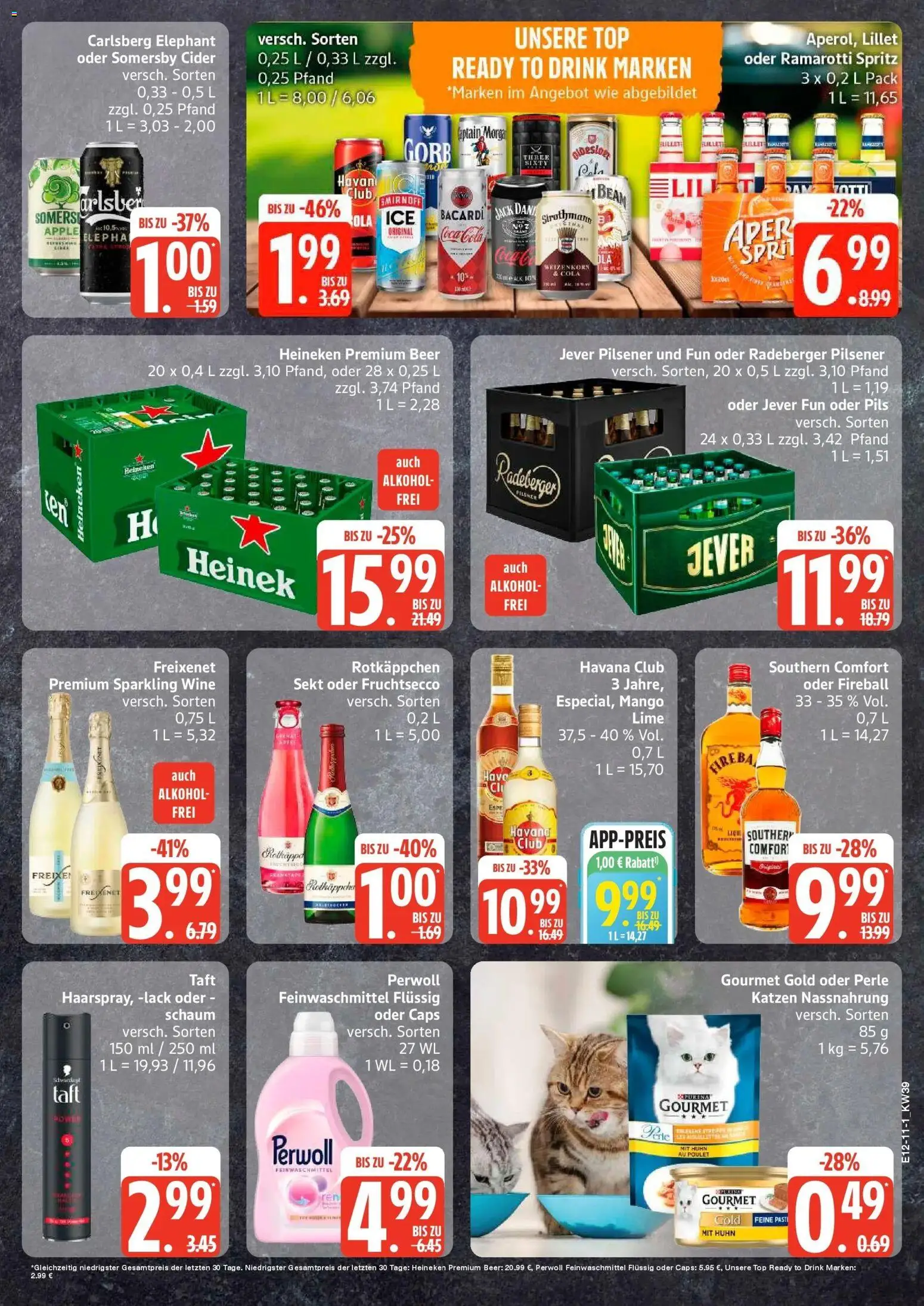 Edeka Prospekt Norderstedt (ab 21.09.2026) » Angebote Online | Seite: 11 | Produkte: Bacardi, Sekt, Perwoll, Jever