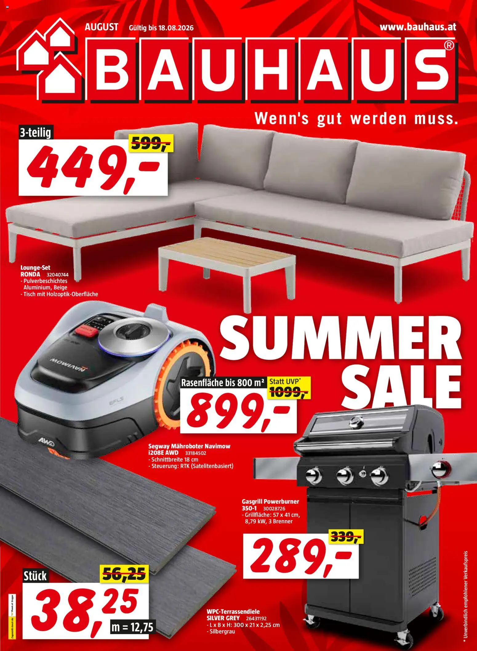 Bauhaus Summer Sale gültig ab 05.08.2026 | Seite: 1 | Produkte: Tisch