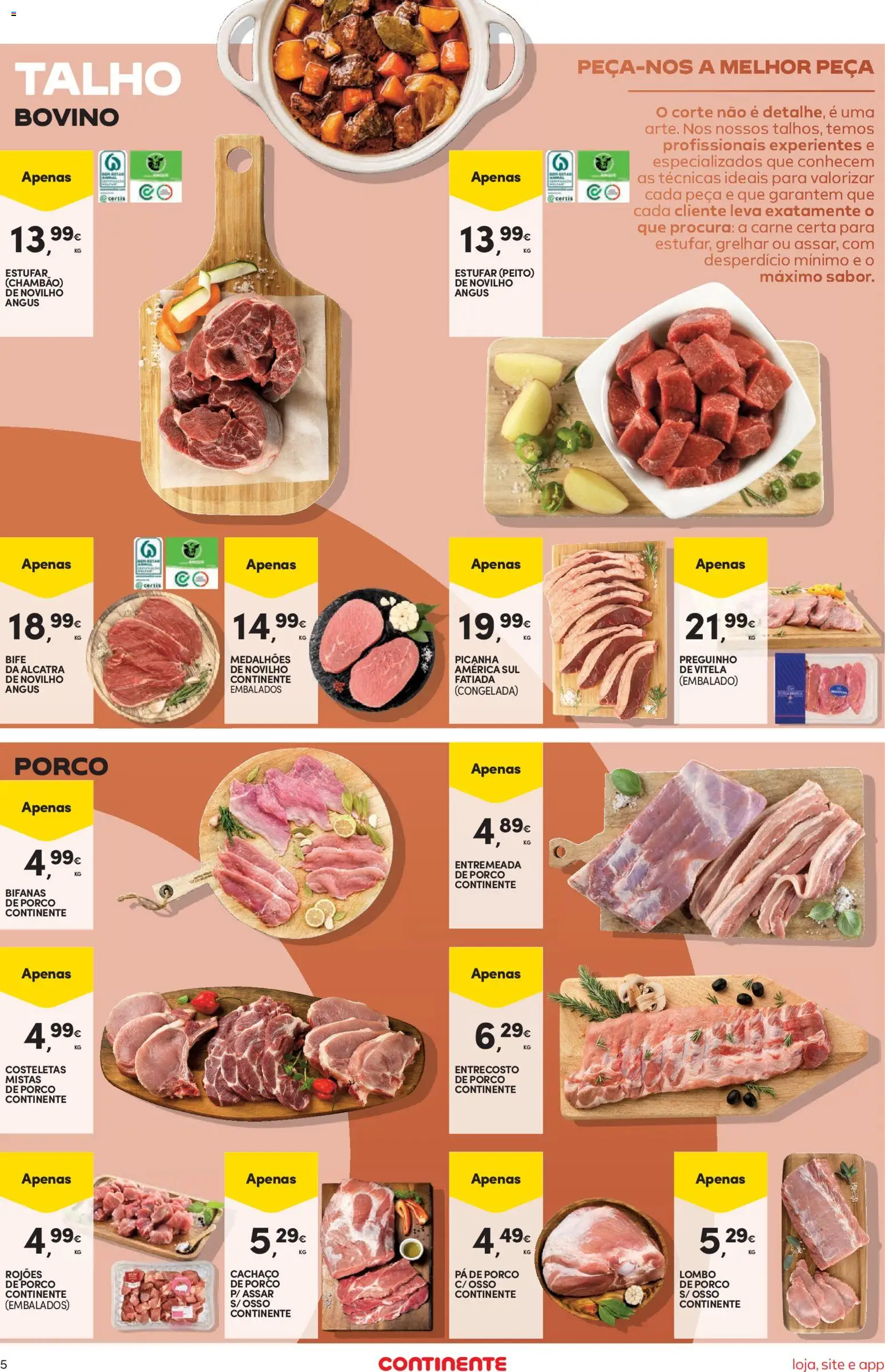Continente Semanal Continente Bom Dia │ válido de 07/07/2026 | Página: 7 | Produtos: Vitela, Lombo, Carne, Pá