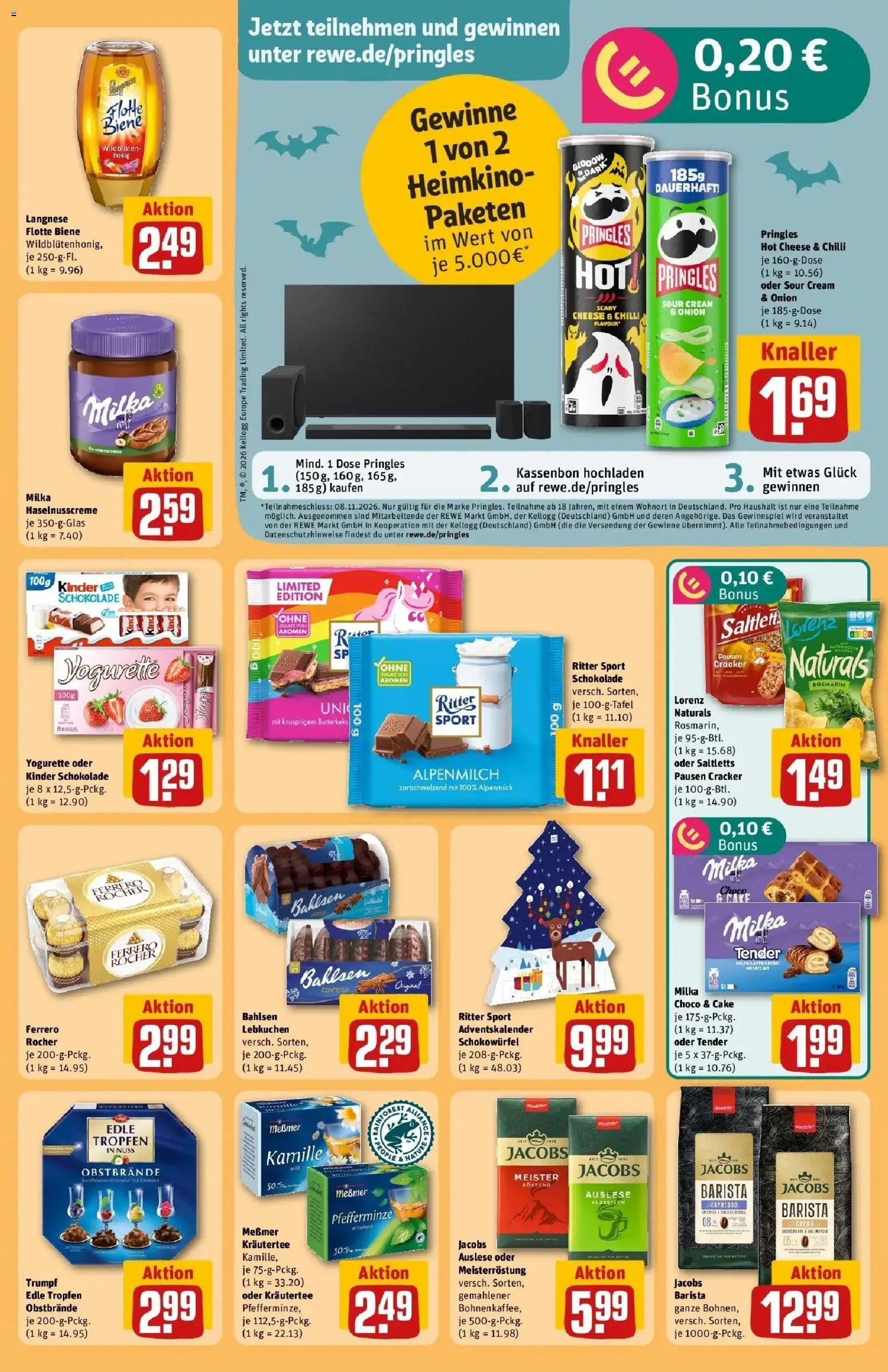 REWE Prospekt ab 26.10.2026 zum Blättern » Angebote | Seite: 21 | Produkte: Langnese, Yogurette, Ritter sport, Kräutertee
