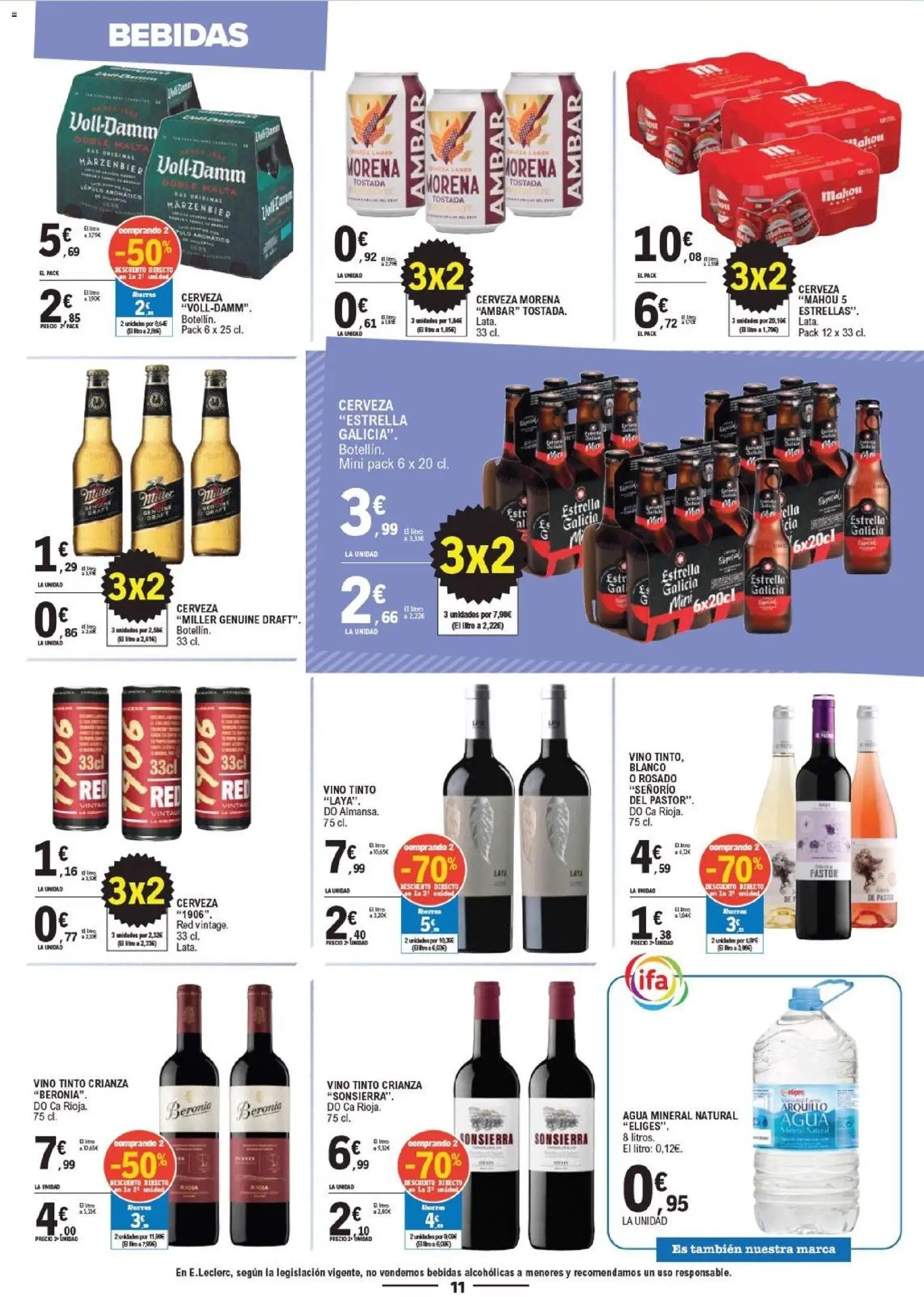 E.Leclerc - Vitoria-Gasteiz │ válido desde el 28/10/2026 | Página: 11 | Productos: Vino tinto, Vino, Cerveza, Bebidas