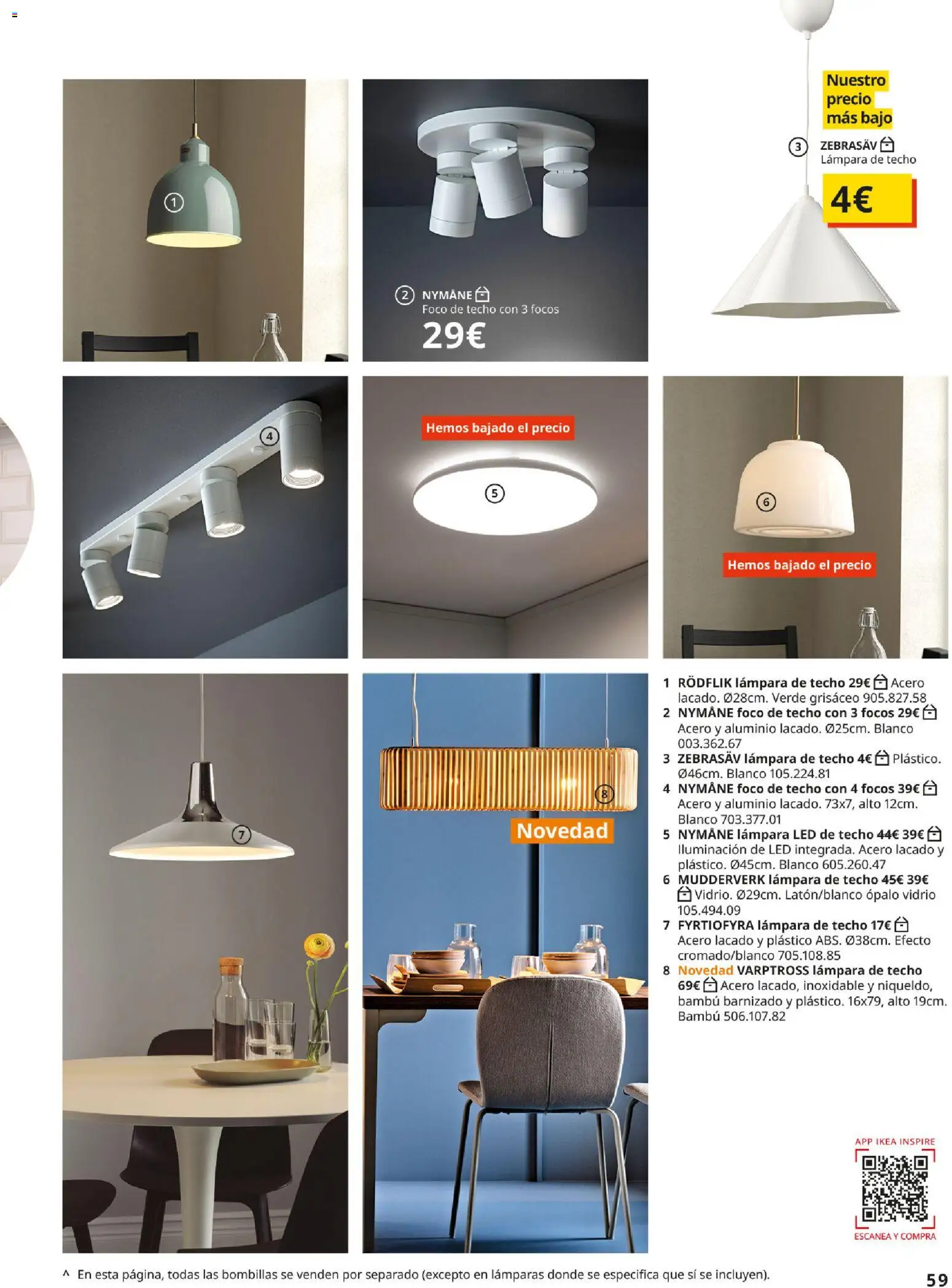 IKEA - Cocinas │ válido desde el 01/09/2026 | Página: 59 | Productos: Lámpara de techo, Iluminación, Lámparas, Lámpara