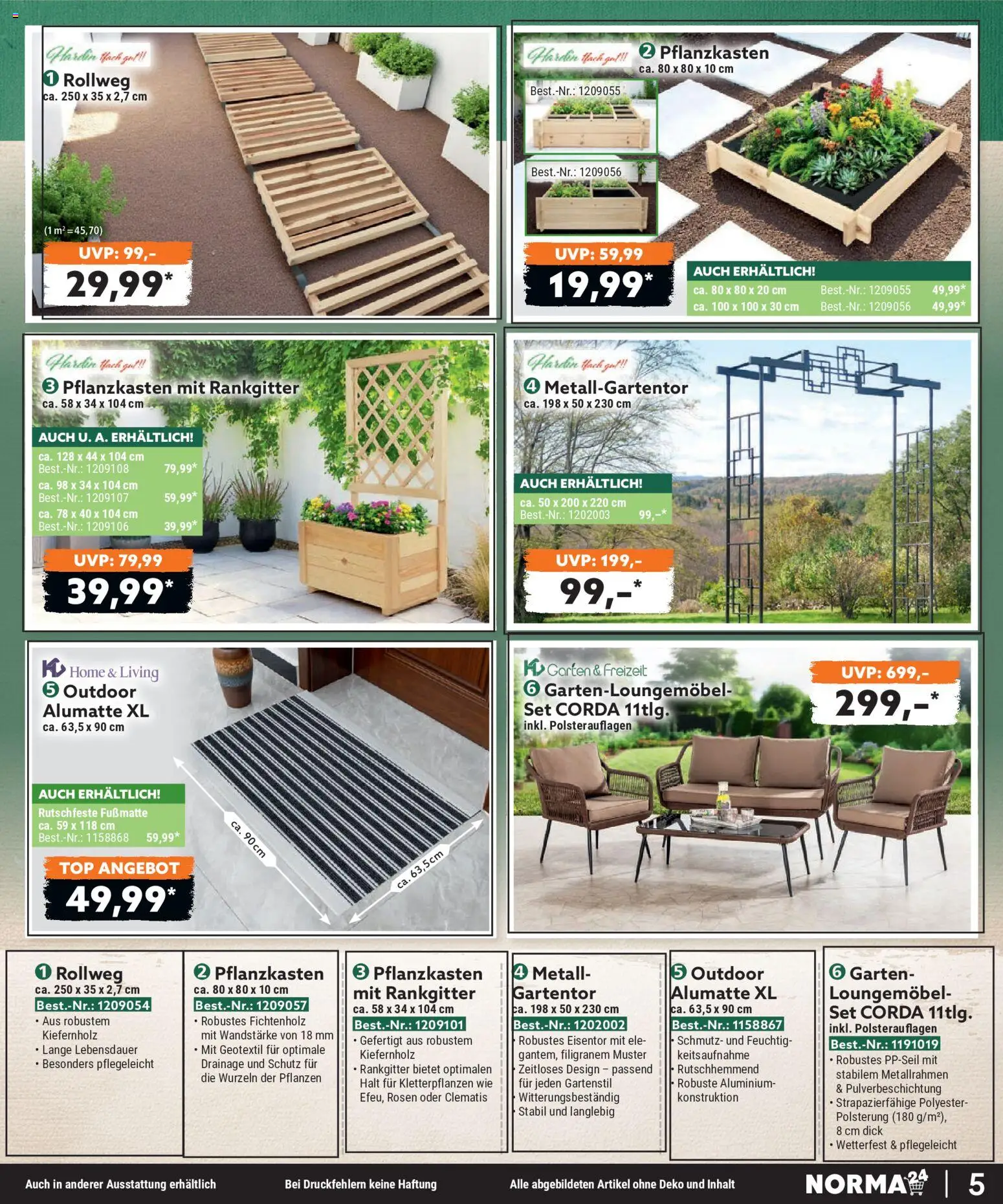 Norma Bestellmagazin Juli 2026 – gültig ab 01.07.2026 | Seite: 5 | Produkte: Top, Fußmatte