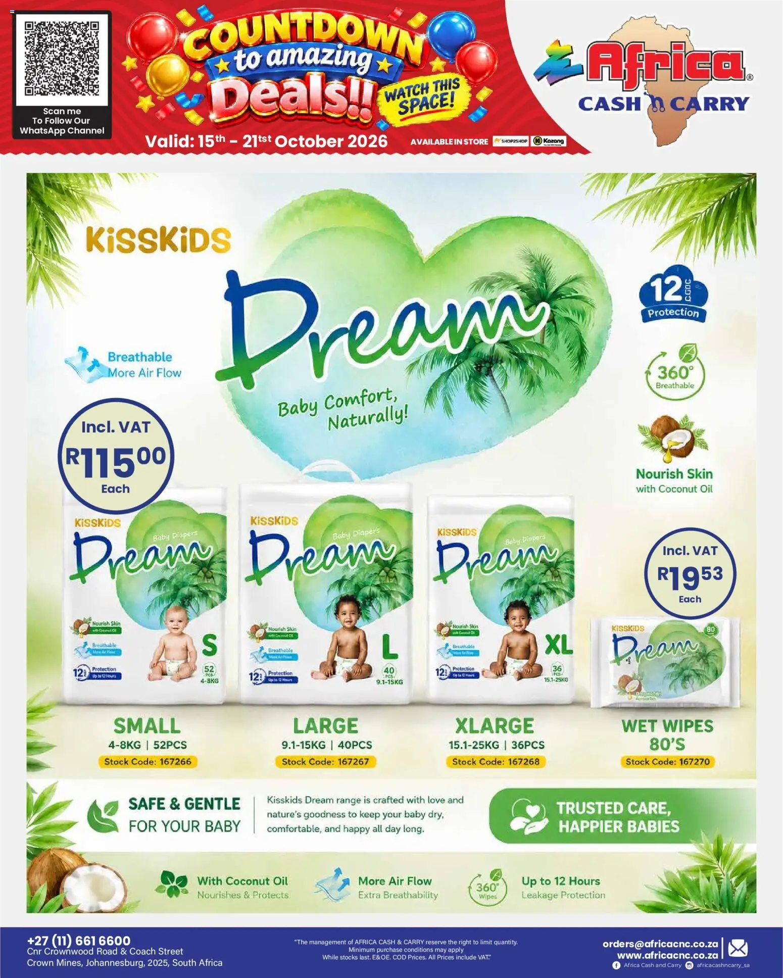 New Africa Cash & Carry catalogue – valid from 15/10/2026 | Page: 10 | Products: Watch, Oil, Stock, Coconut oil