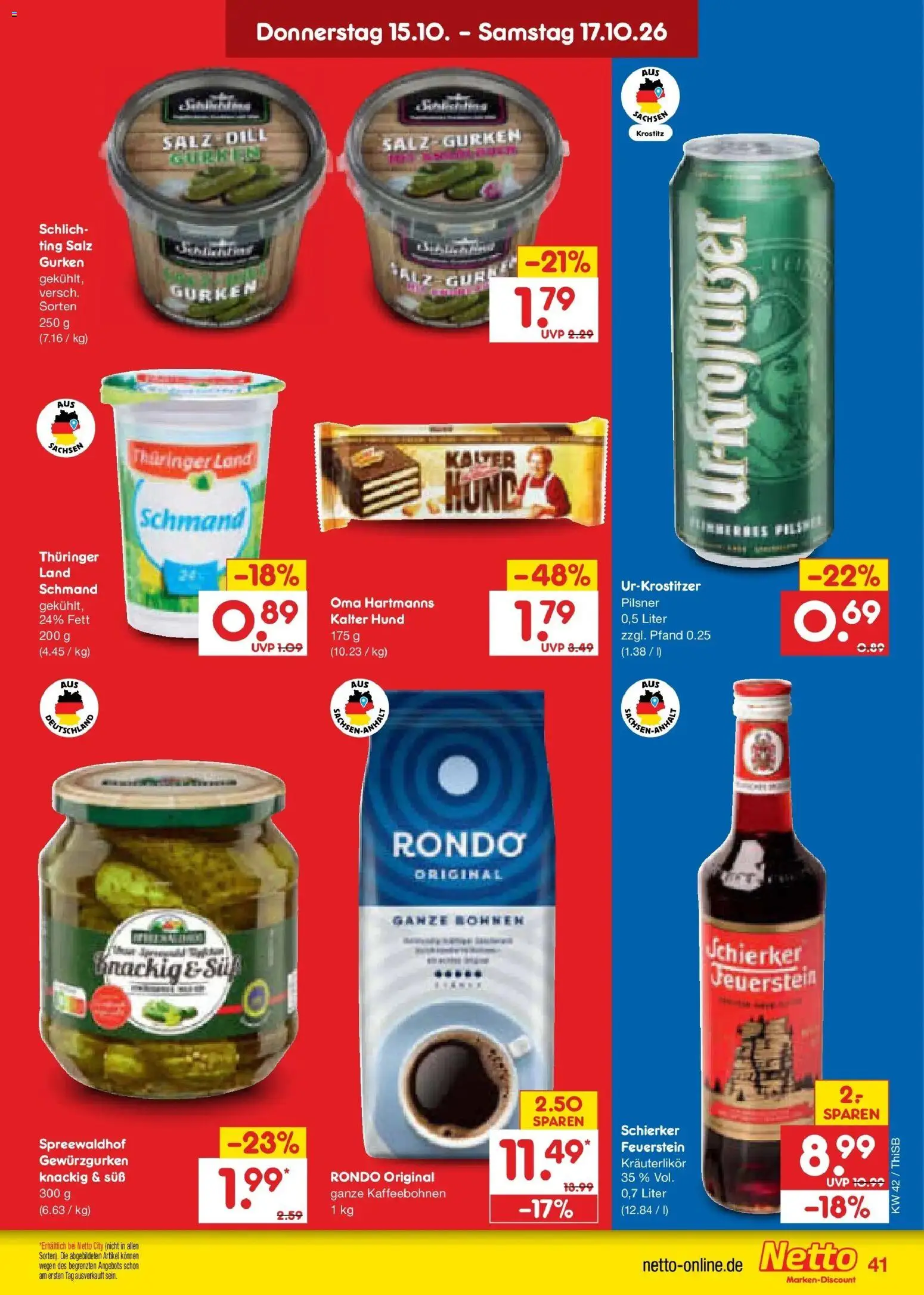 Netto Marken-Discount Prospekt Pirna – gültig ab 12.10.2026 | Seite: 57 | Produkte: Salz, Dill, Gurken