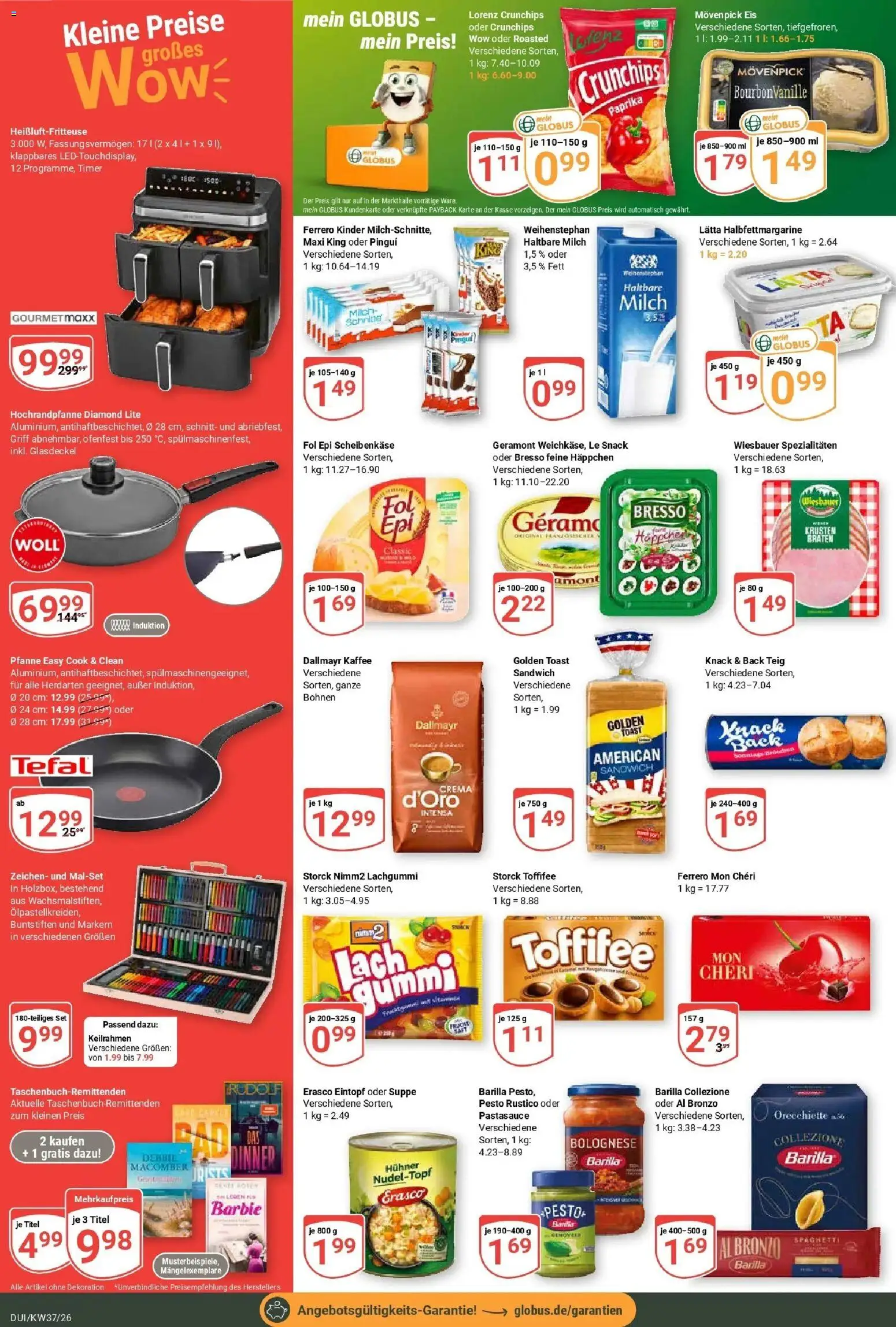 Globus Prospekt Duisburg (ab 07.09.2026) » Angebote online | Seite: 7 | Produkte: Barilla, Movenpick eis, Lorenz crunchips, Erasco