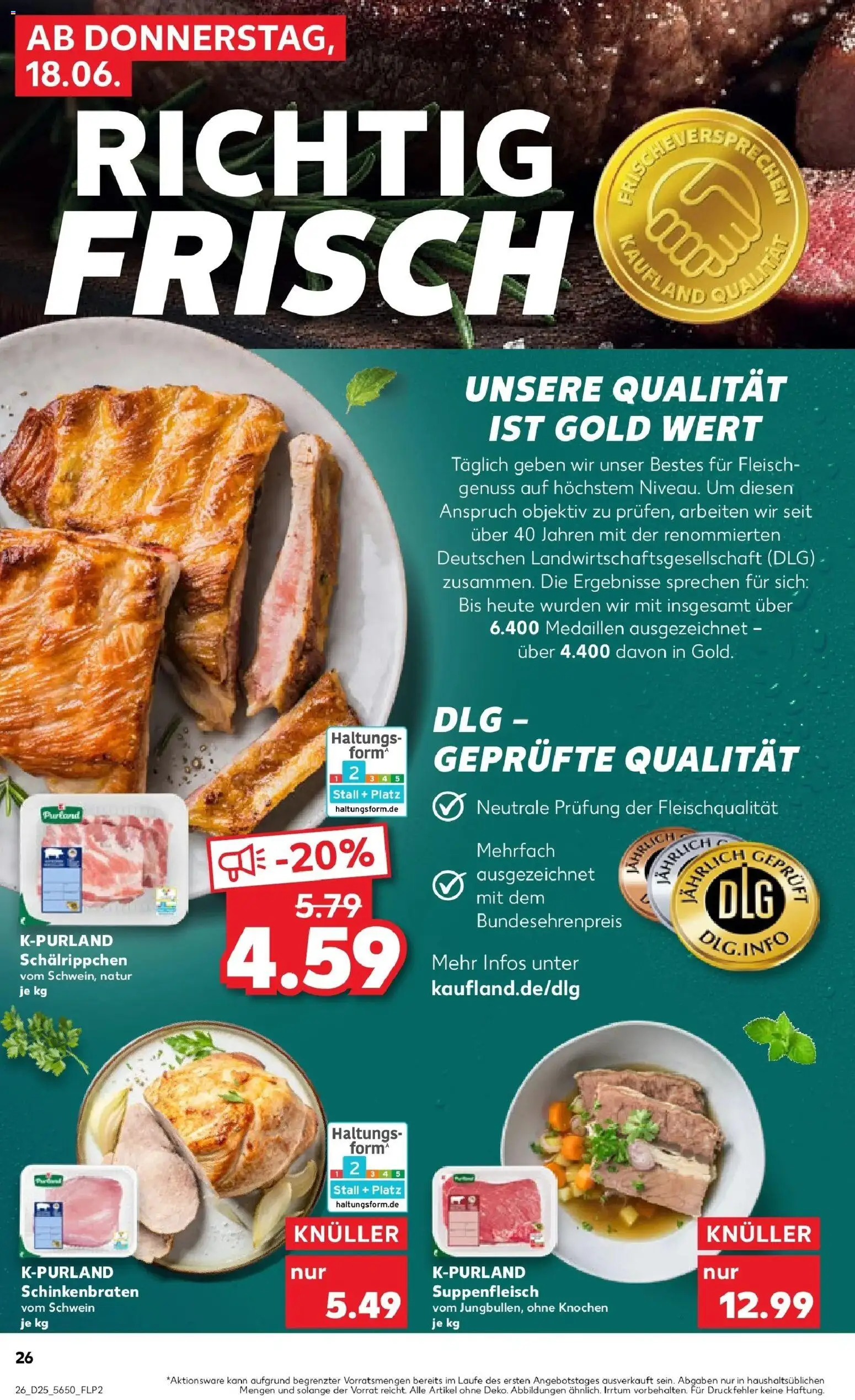 Kaufland Prospekt Radebeul – gültig ab 18.06.2026 | Seite: 26 | Produkte: Suppenfleisch, Fleisch, Objektiv