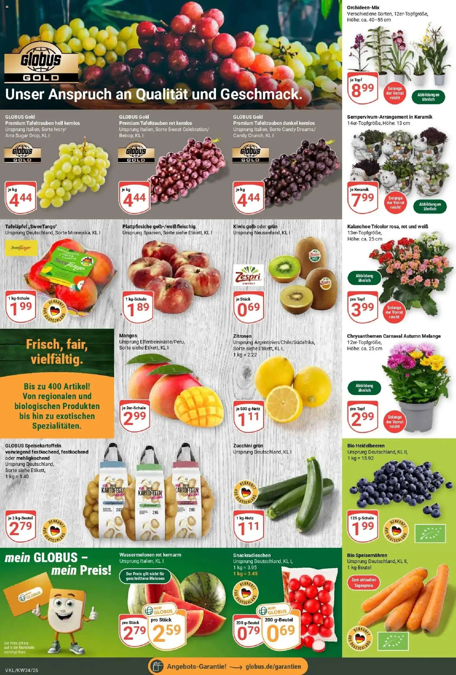 Globus Prospekt Völklingen (ab 17.08.2026) » Angebote online | Seite: 11 | Produkte: Heidelbeeren, Kartoffeln, Zucchini, Zitronen