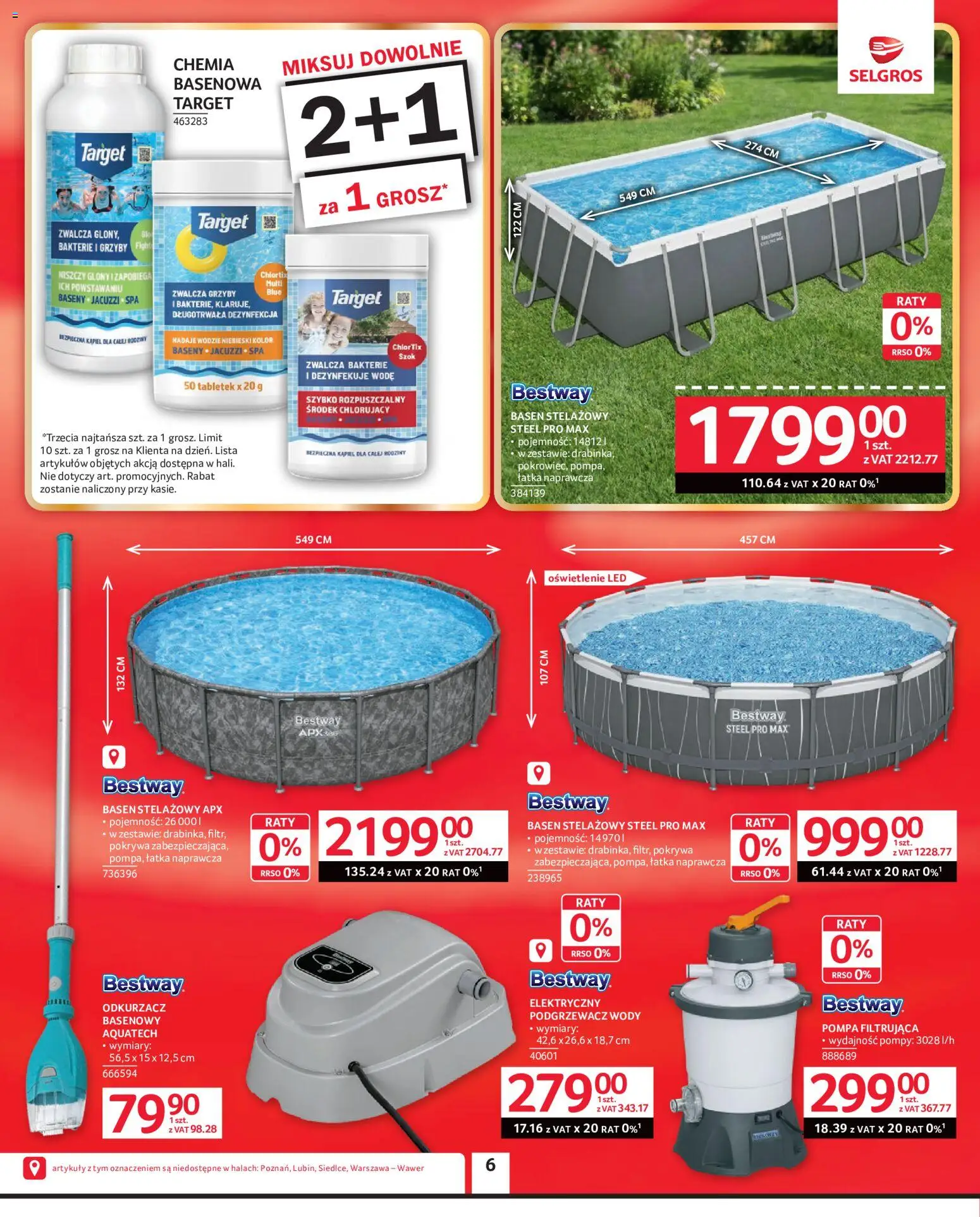 Selgros cash&carry gazetka - Oferta przemysłowa od 02.06.2026 | Strona: 9 | Produkty: Odkurzacz, Basen, Kąpiel