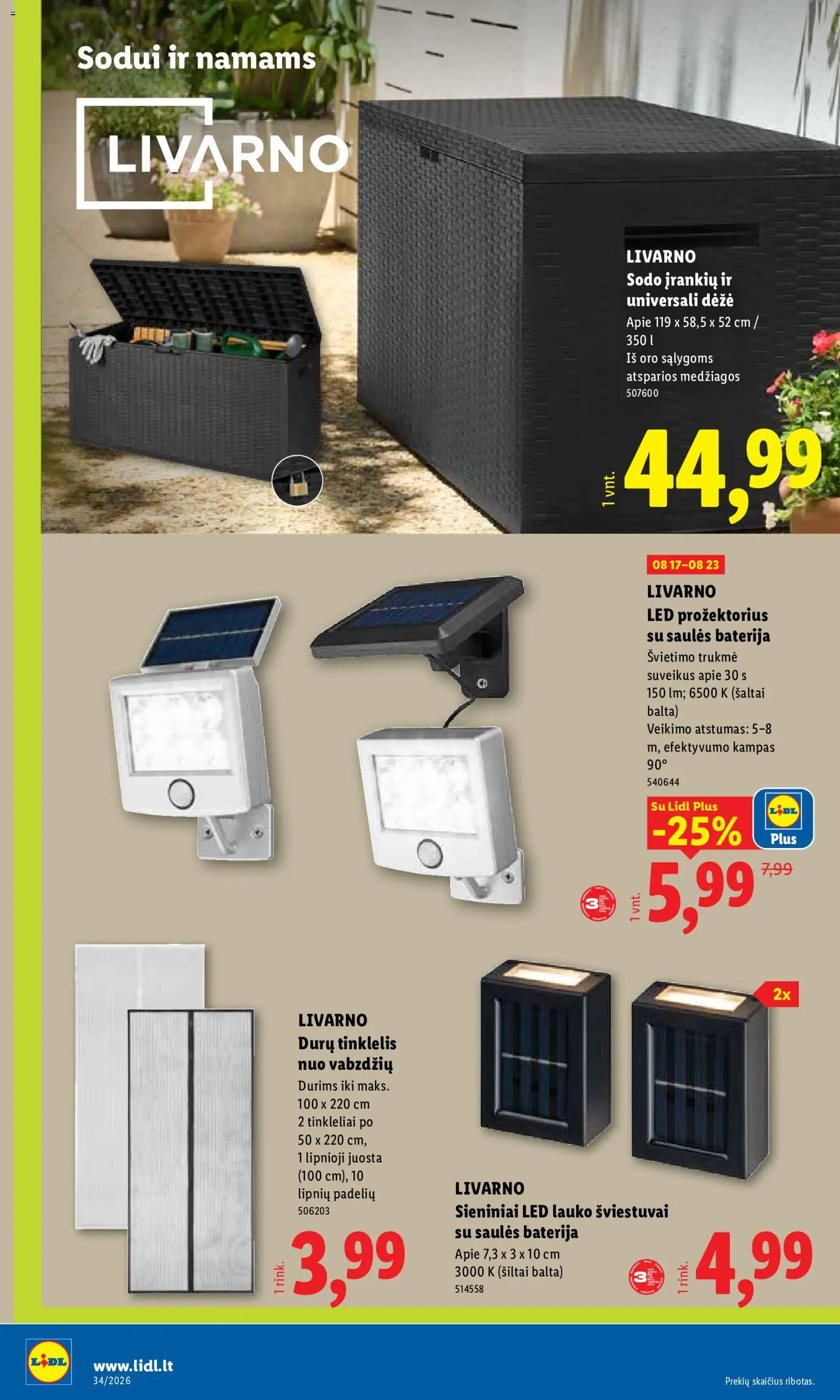 LIDL akcijos nuo 2026.08.17 | Puslapis: 10 | Prekių: Dėžė, Baterija