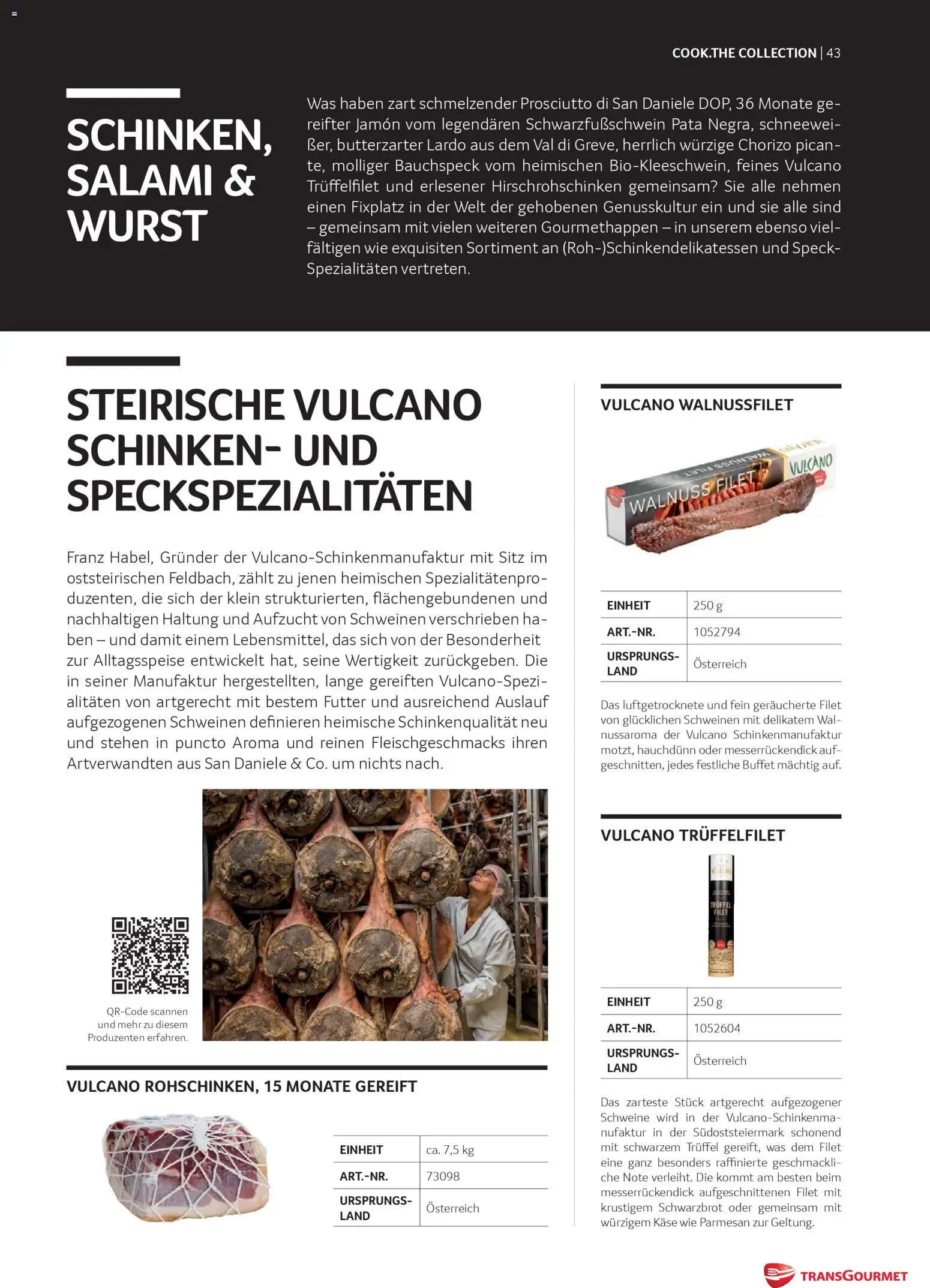 Transgourmet Cook Look-Book gültig ab 08.04.2026 | Seite: 43 | Produkte: Wurst, Käse, Salami, Schinken