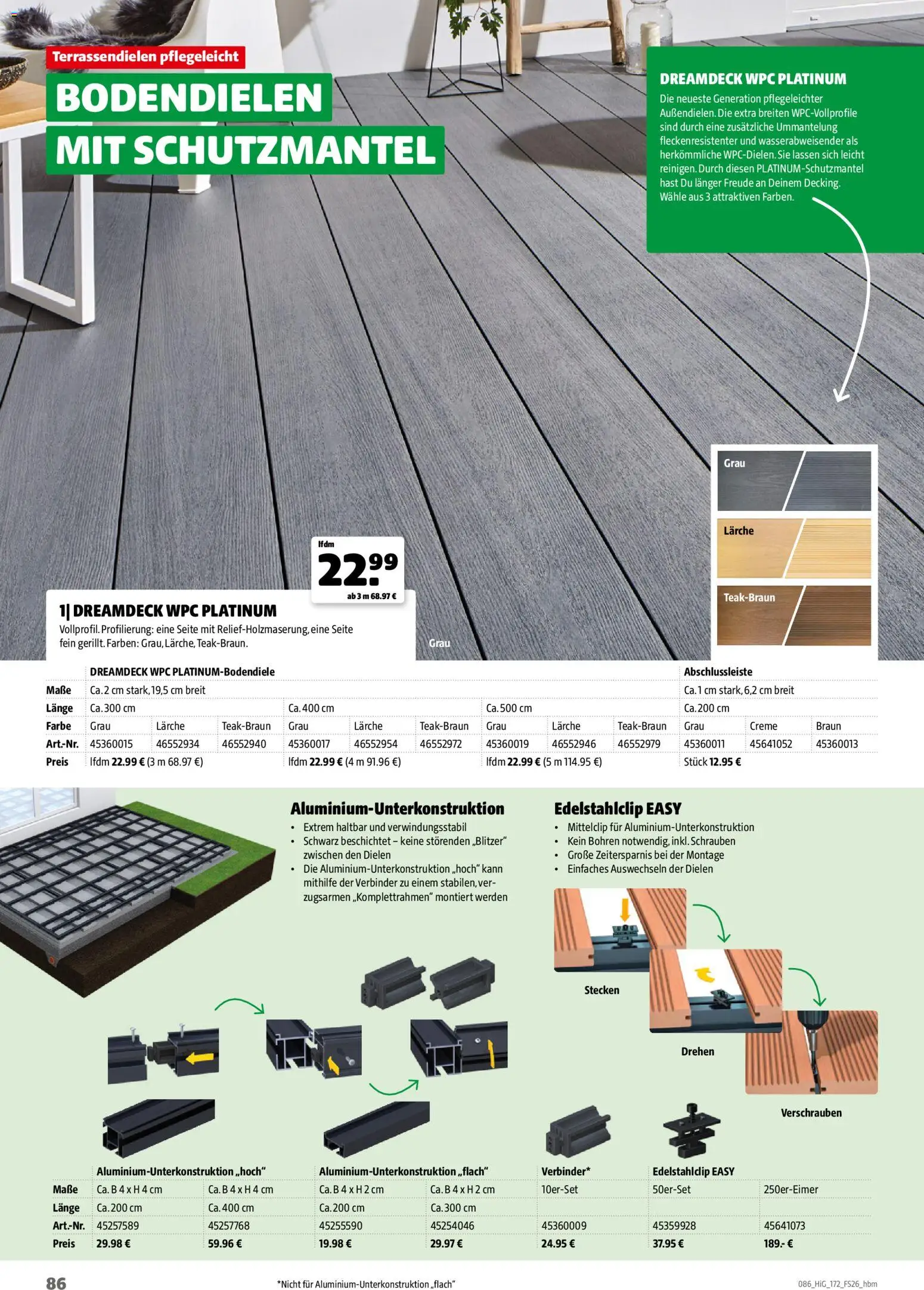 Hagebau Gartengestaltungsortiment – gültig ab 02.03.2026 | Seite: 86 | Produkte: Verbinder, Creme