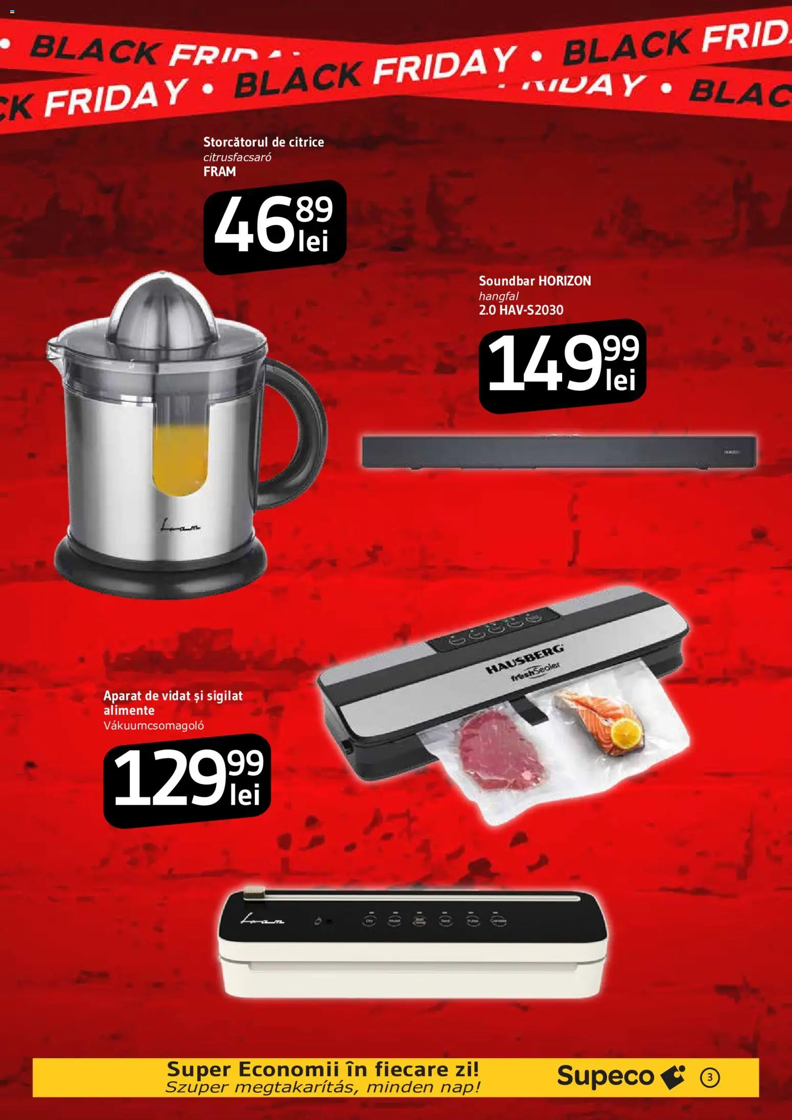 Noul catalog Supeco – valabil de la 22.10.2026 | Pagină: 3 | Produse: Soundbar, Aparat, Black
