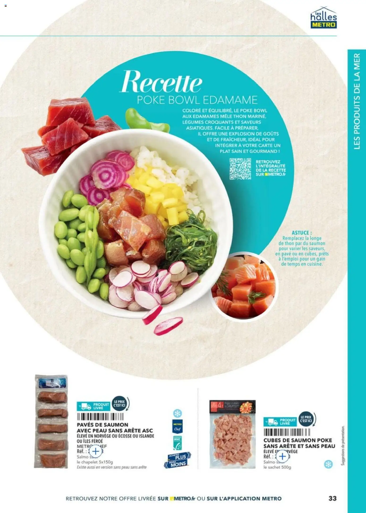 {H1} | Page: 33 | Produits: Thon, Edamame, Livre, Saumon