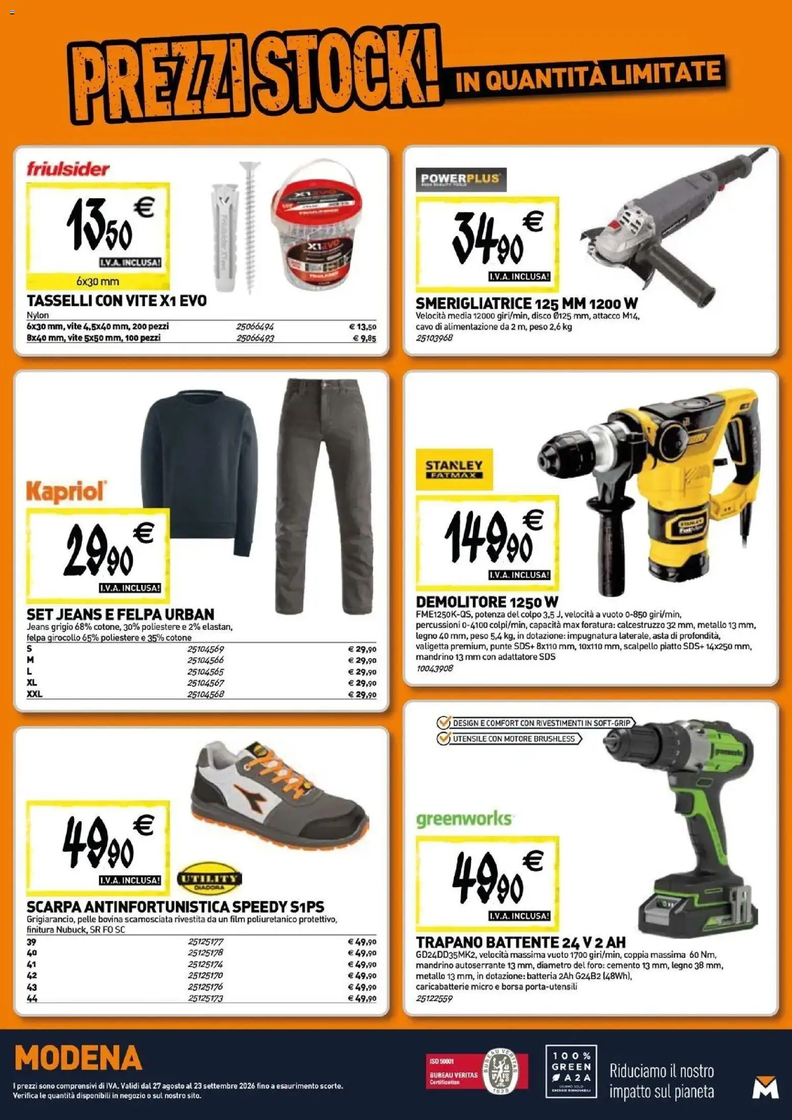 Nuovo TECNOMAT catalogo Modena dal 27/08/2026 > offerte anteprima 🛍️ | Pagina: 20 | Prodotti: Disco, Borsa, Piatto, Cemento